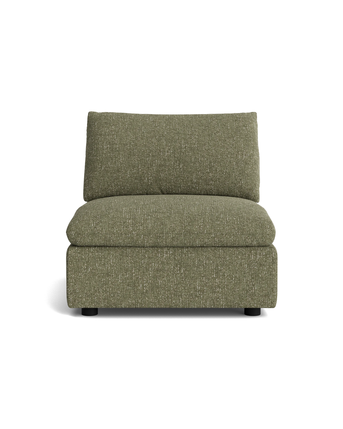 Melt Armless Middle Sofa Module - Fleck Olive