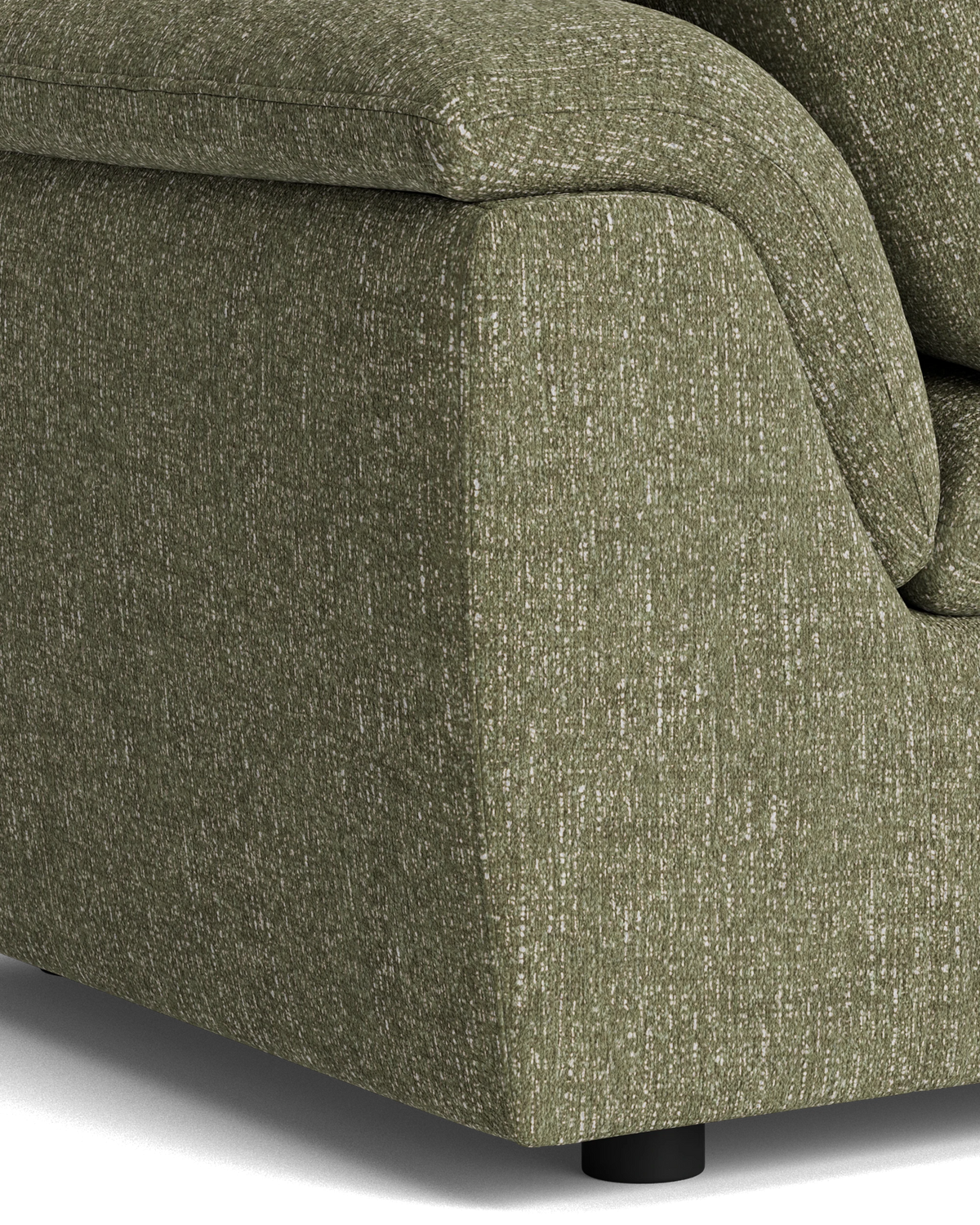 Melt Armless Middle Sofa Module - Fleck Olive