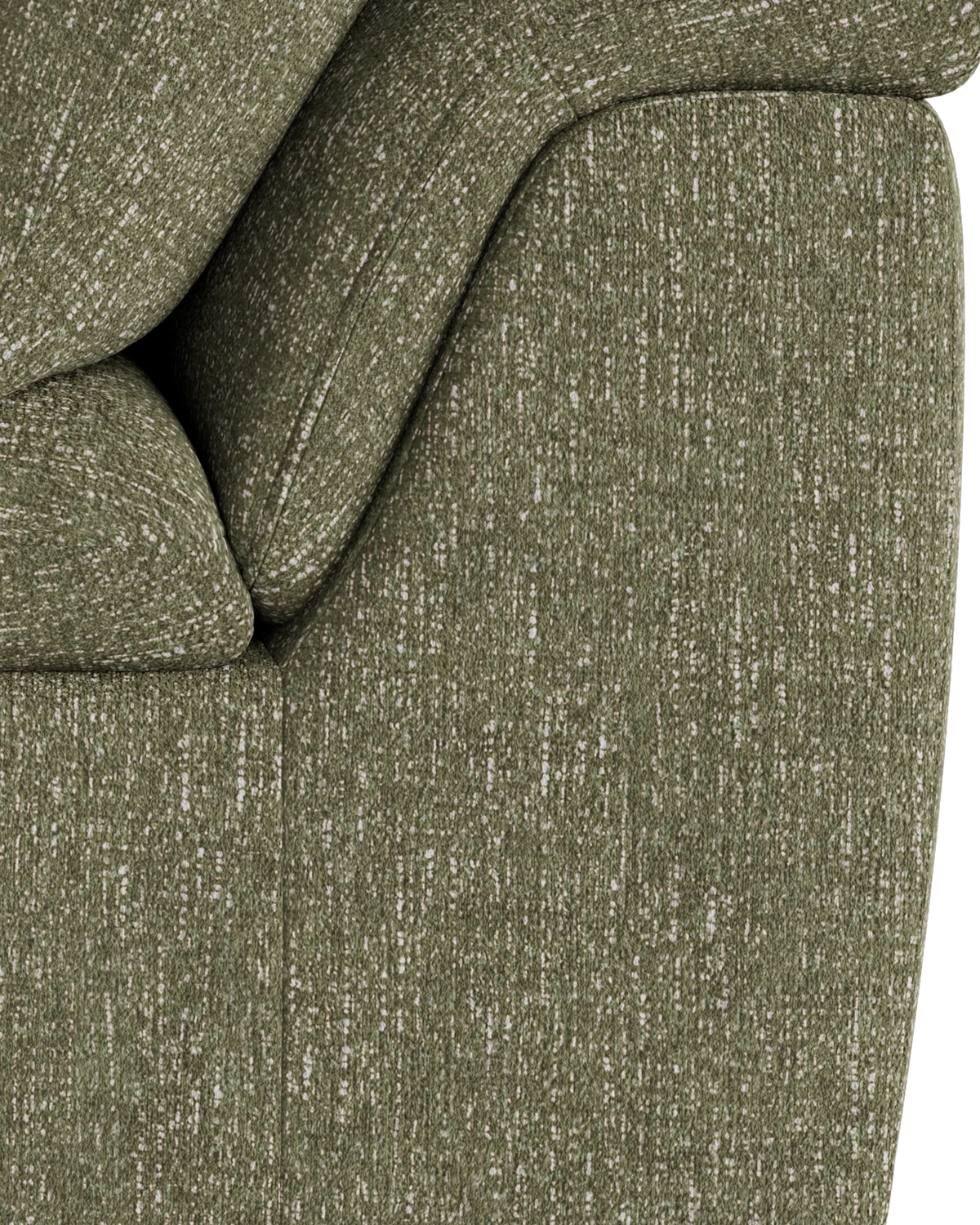 Melt Armless Middle Sofa Module - Fleck Olive