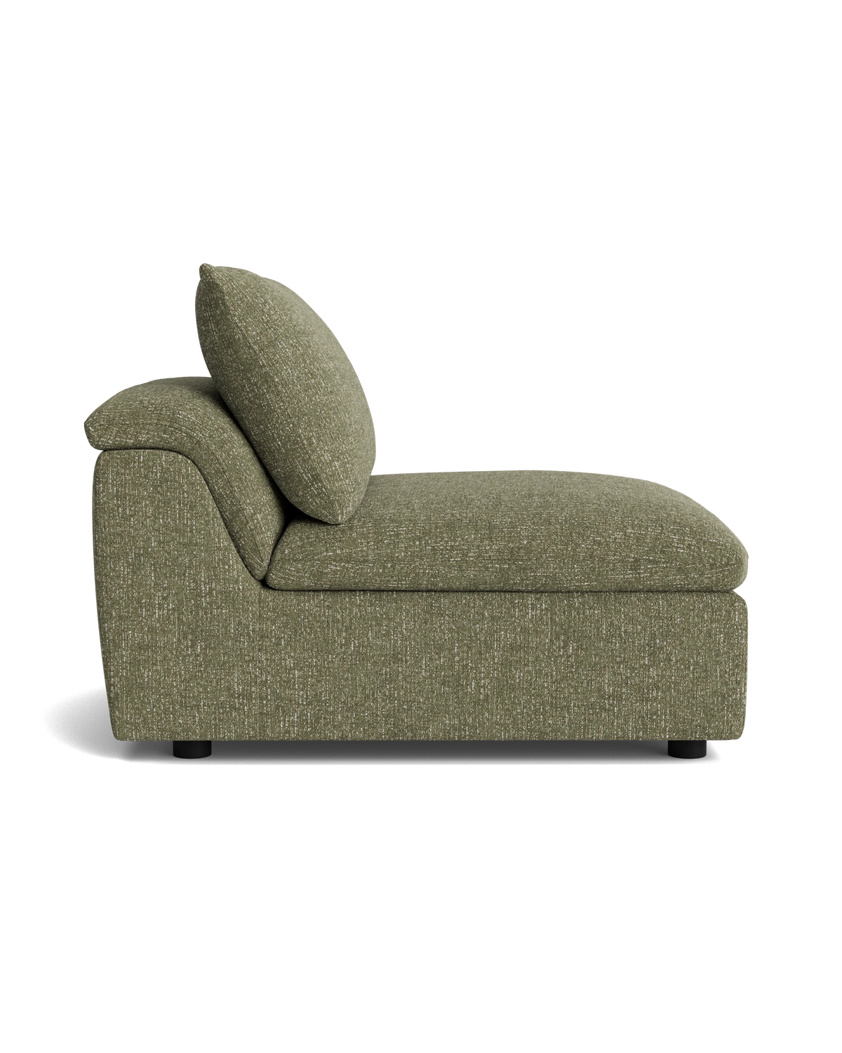 Melt Armless Middle Sofa Module - Fleck Olive