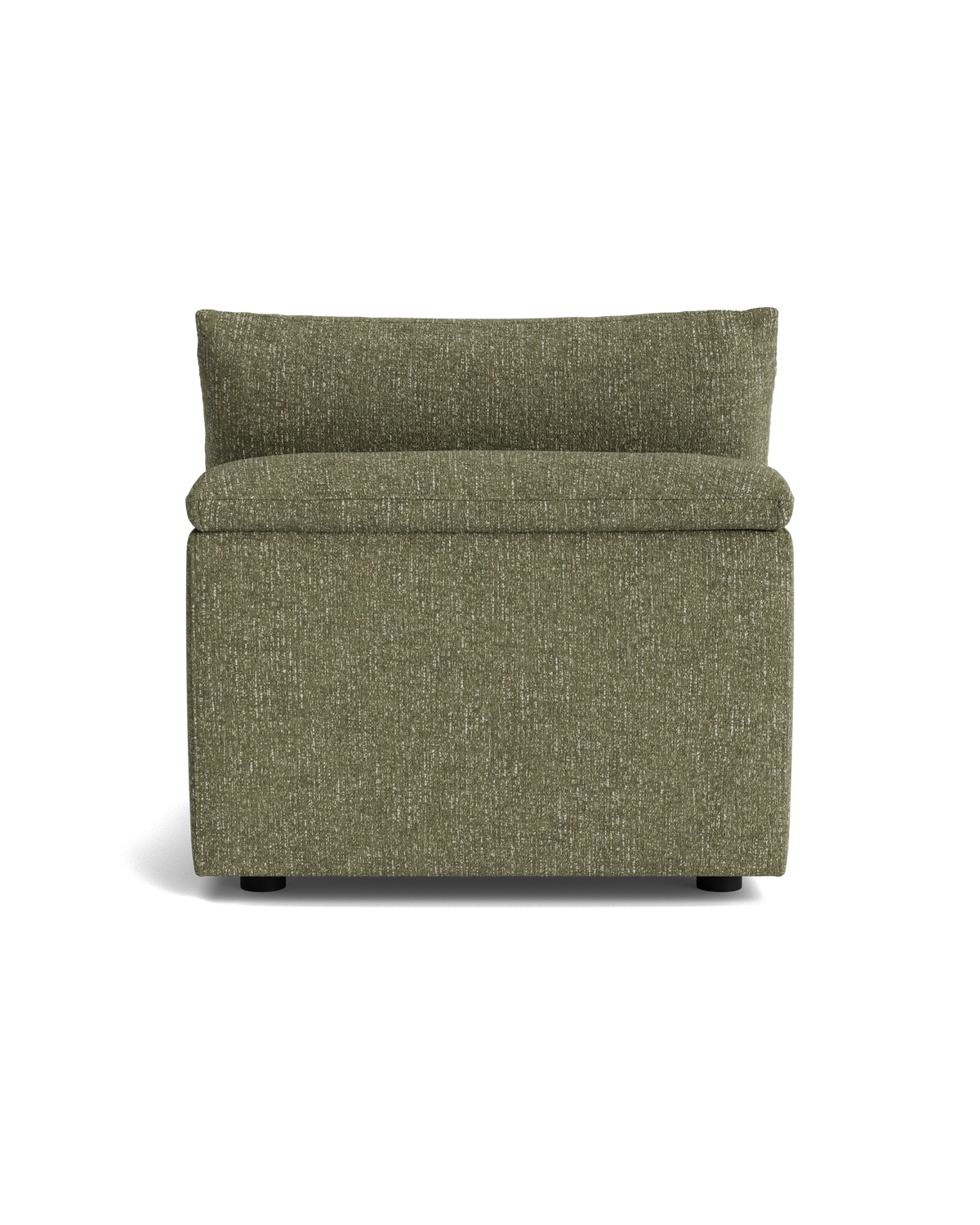 Melt Armless Middle Sofa Module - Fleck Olive