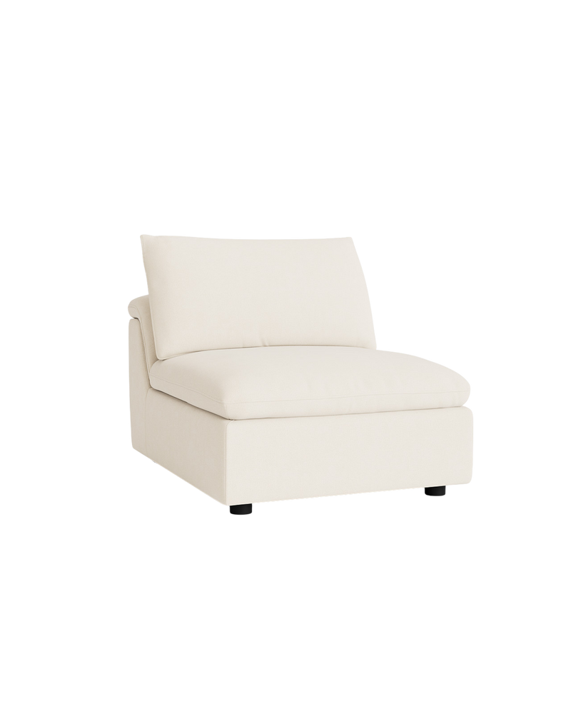 Melt Armless Middle Sofa Module - Fossil Vanilla