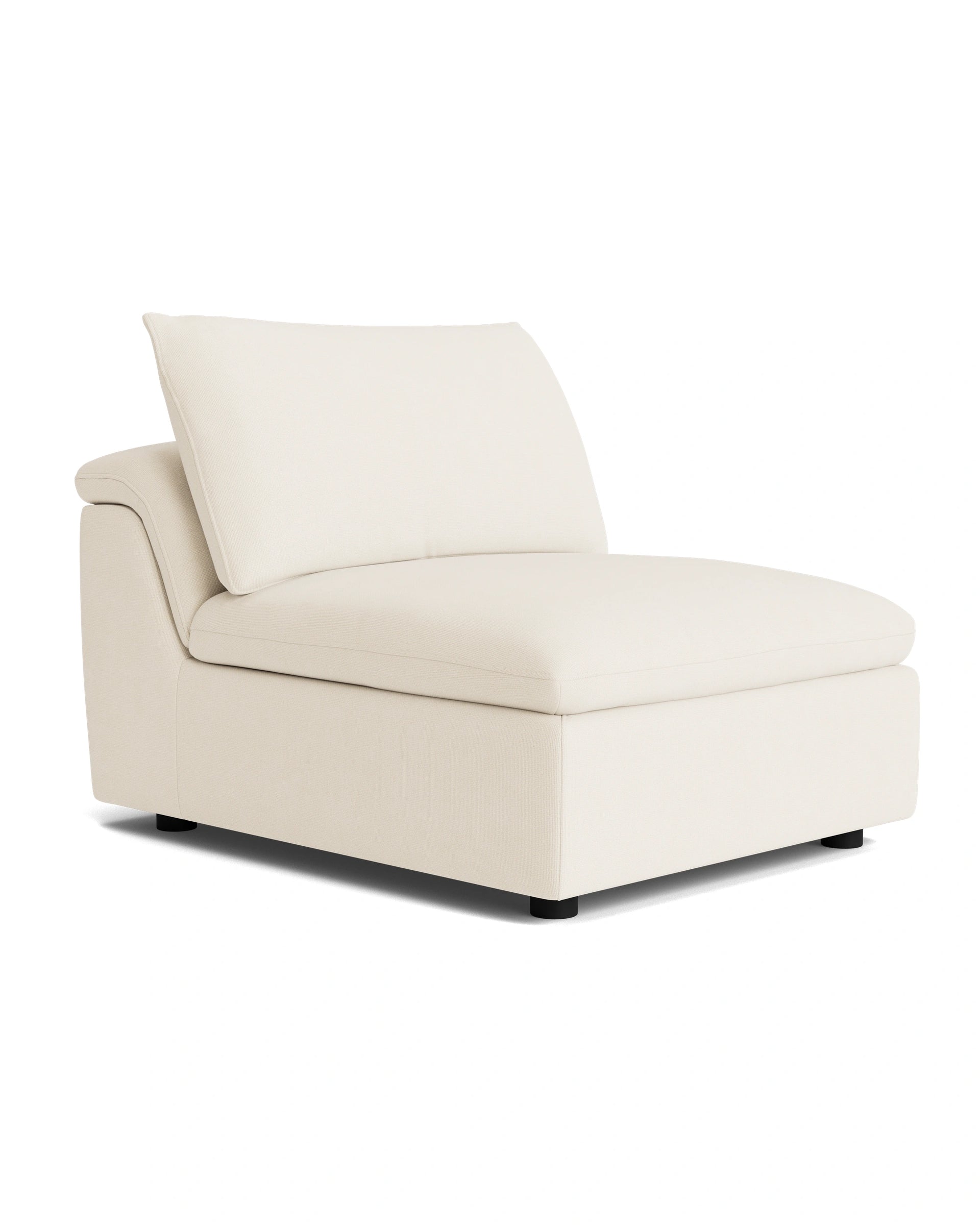 Melt Armless Middle Sofa Module - Fossil Vanilla