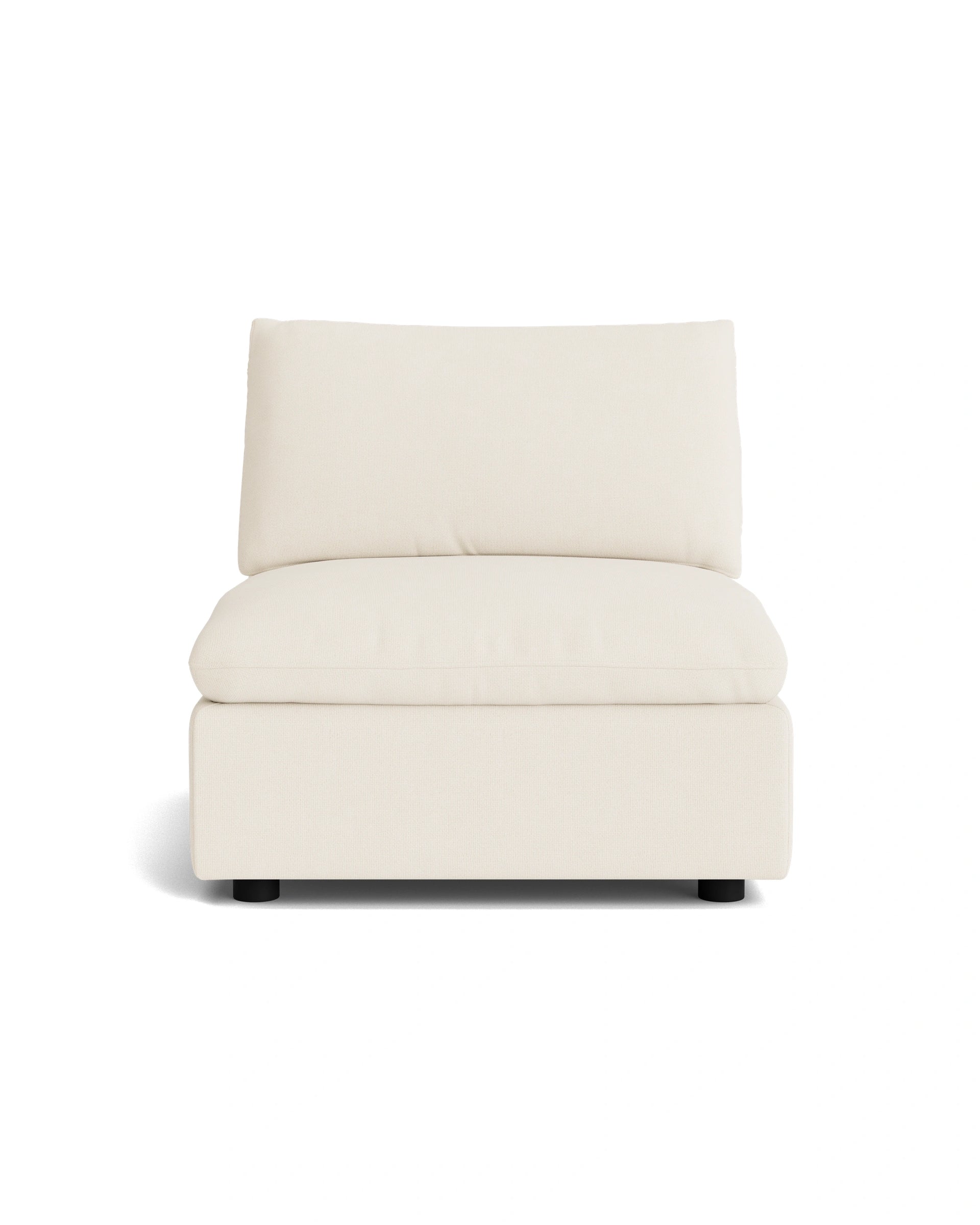 Melt Armless Middle Sofa Module - Fossil Vanilla