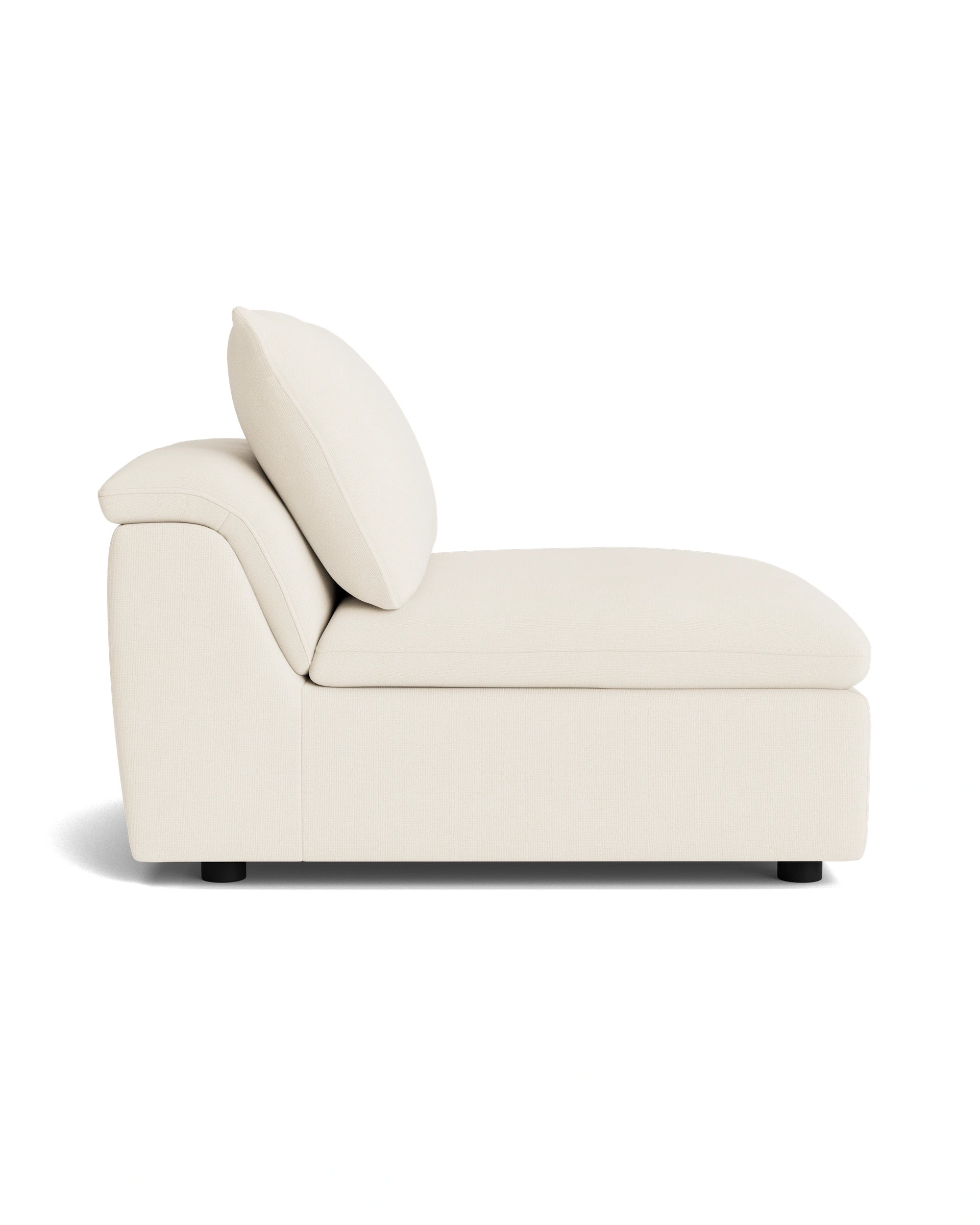 Melt Armless Middle Sofa Module - Fossil Vanilla