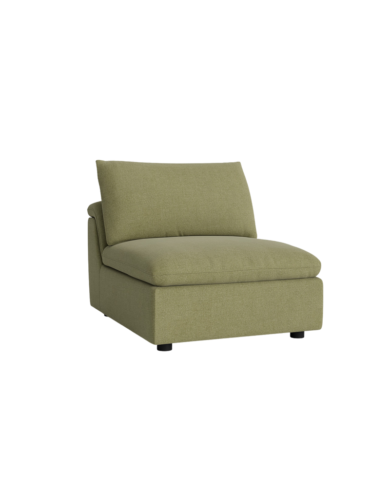 Melt Armless Middle Sofa Module - Fossil Eucalyptus