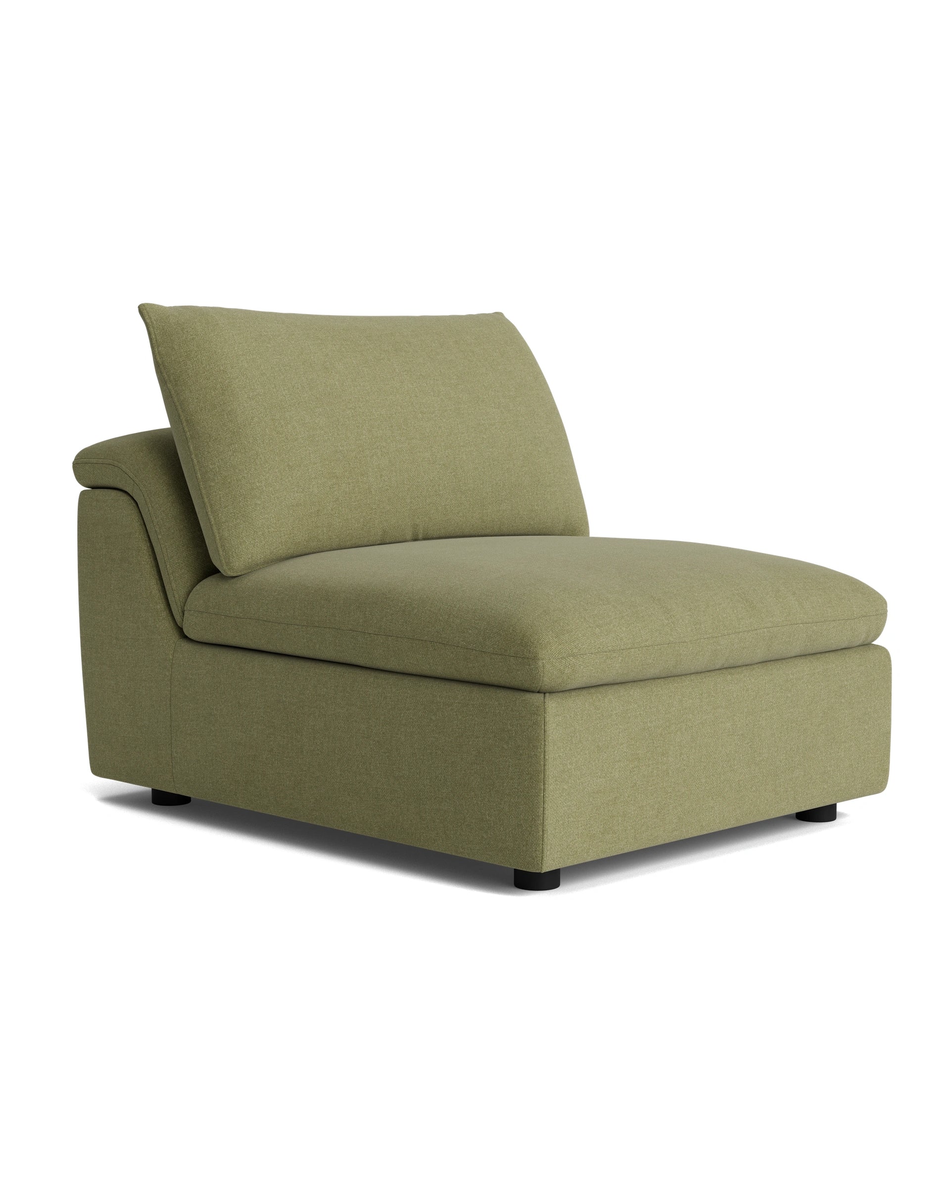 Melt Armless Middle Sofa Module - Fossil Eucalyptus