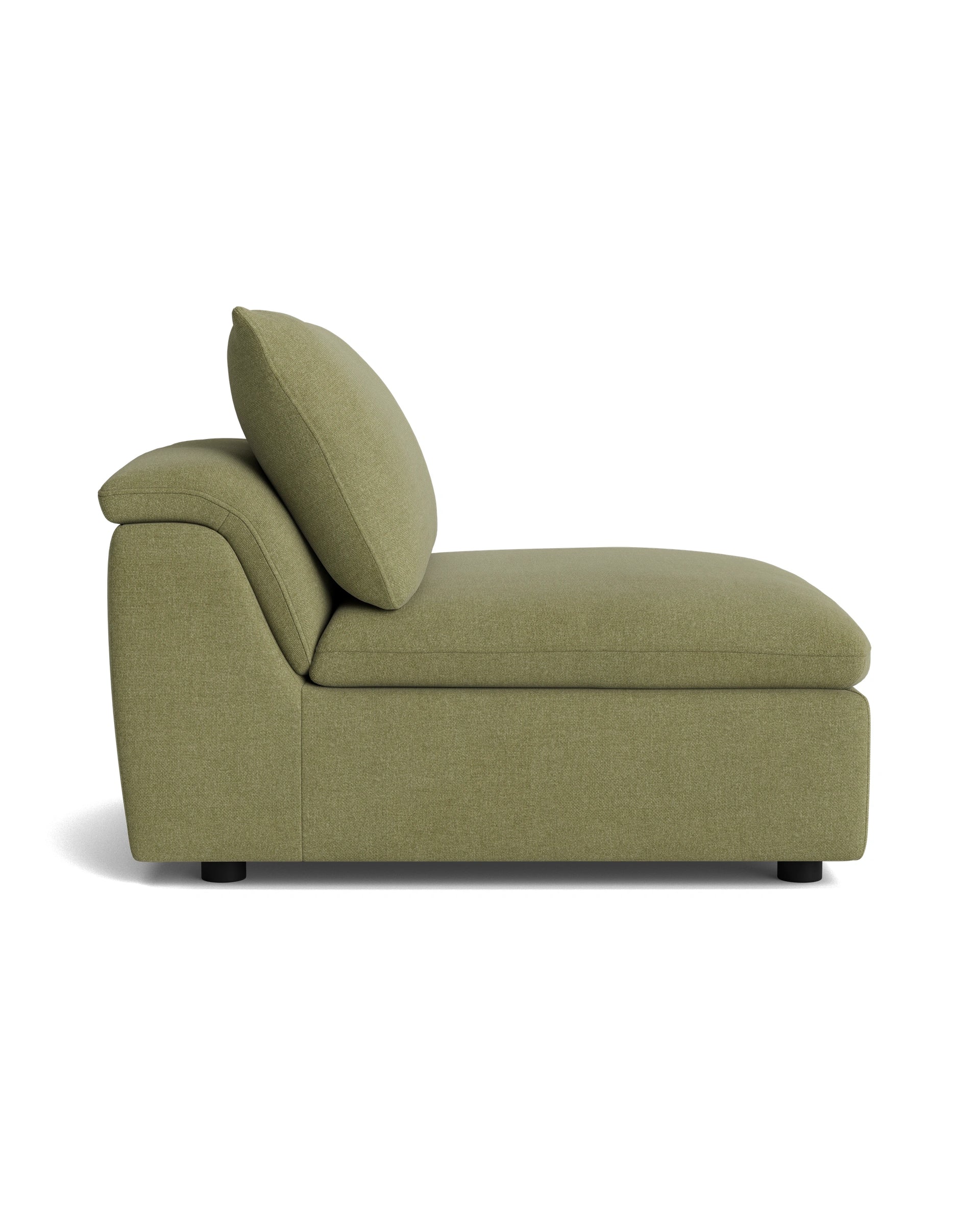 Melt Armless Middle Sofa Module - Fossil Eucalyptus