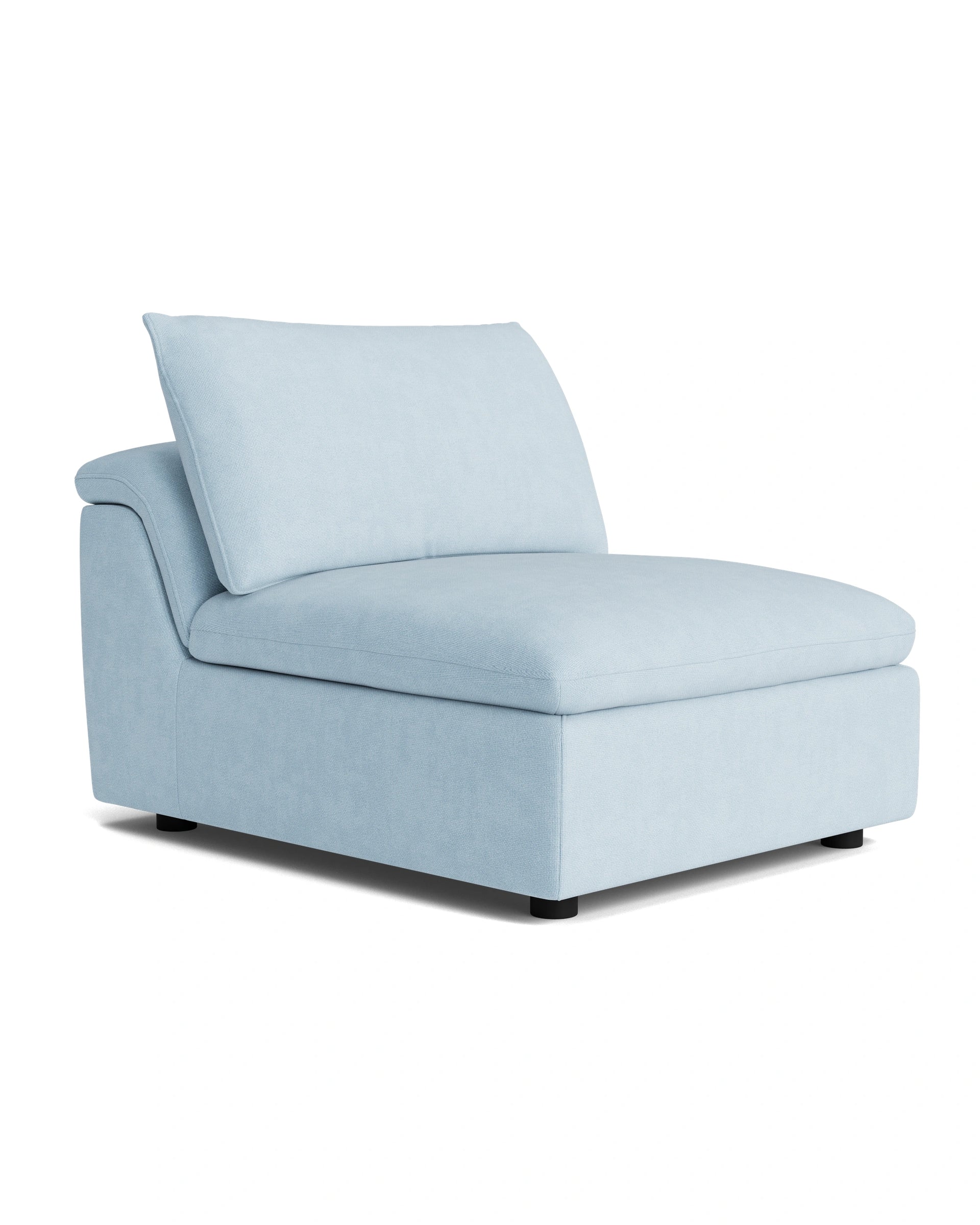 Melt Armless Middle Sofa Module - Fossil Powder Blue