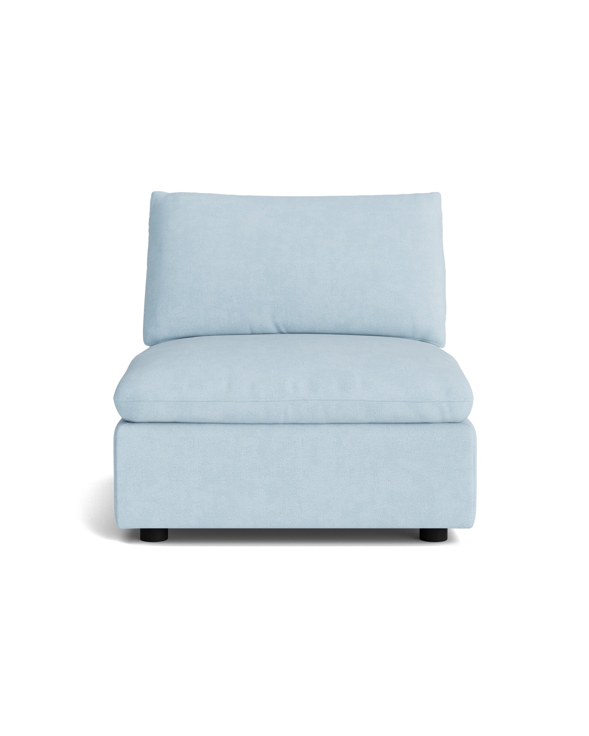 Melt Armless Middle Sofa Module - Fossil Powder Blue