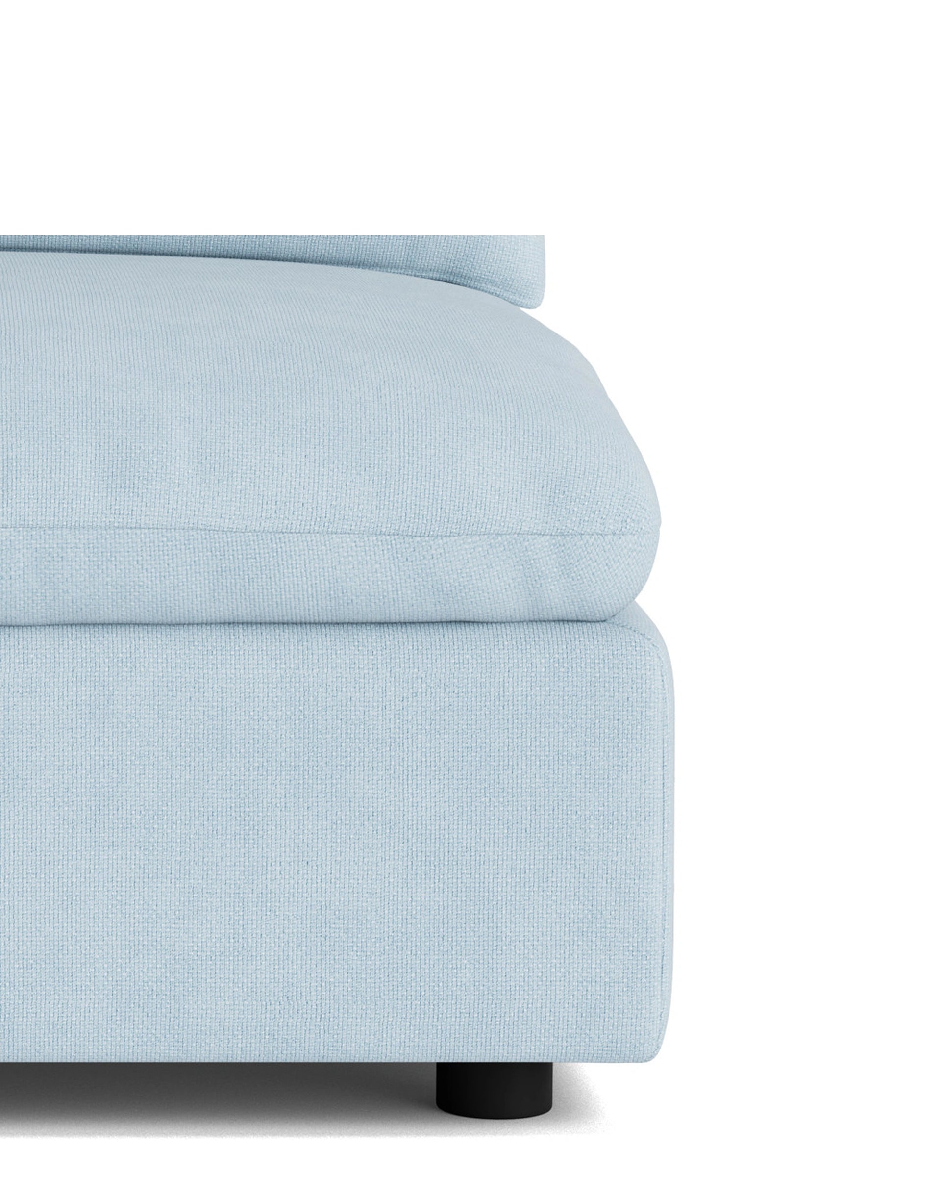 Melt Armless Middle Sofa Module - Fossil Powder Blue