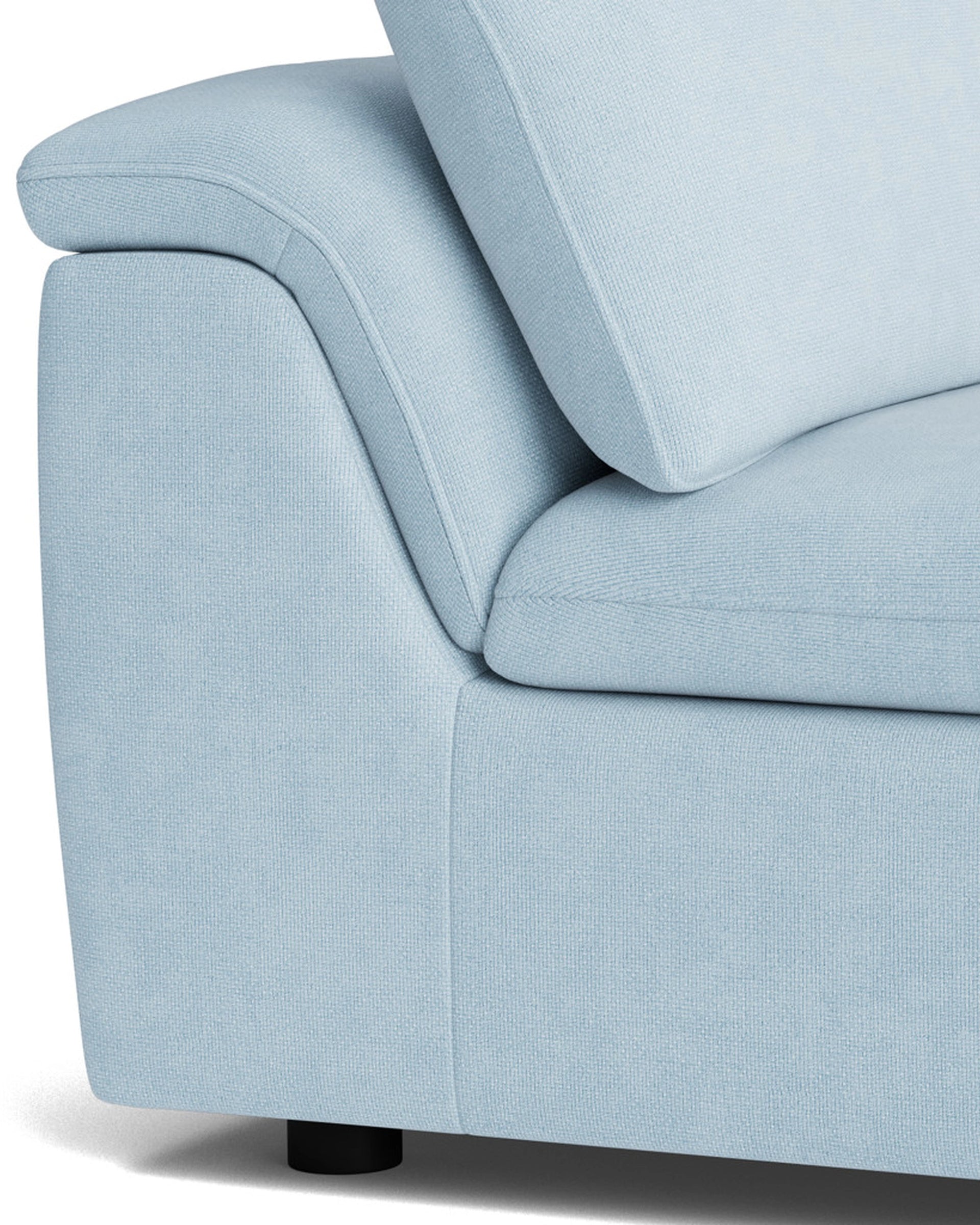 Melt Armless Middle Sofa Module - Fossil Powder Blue