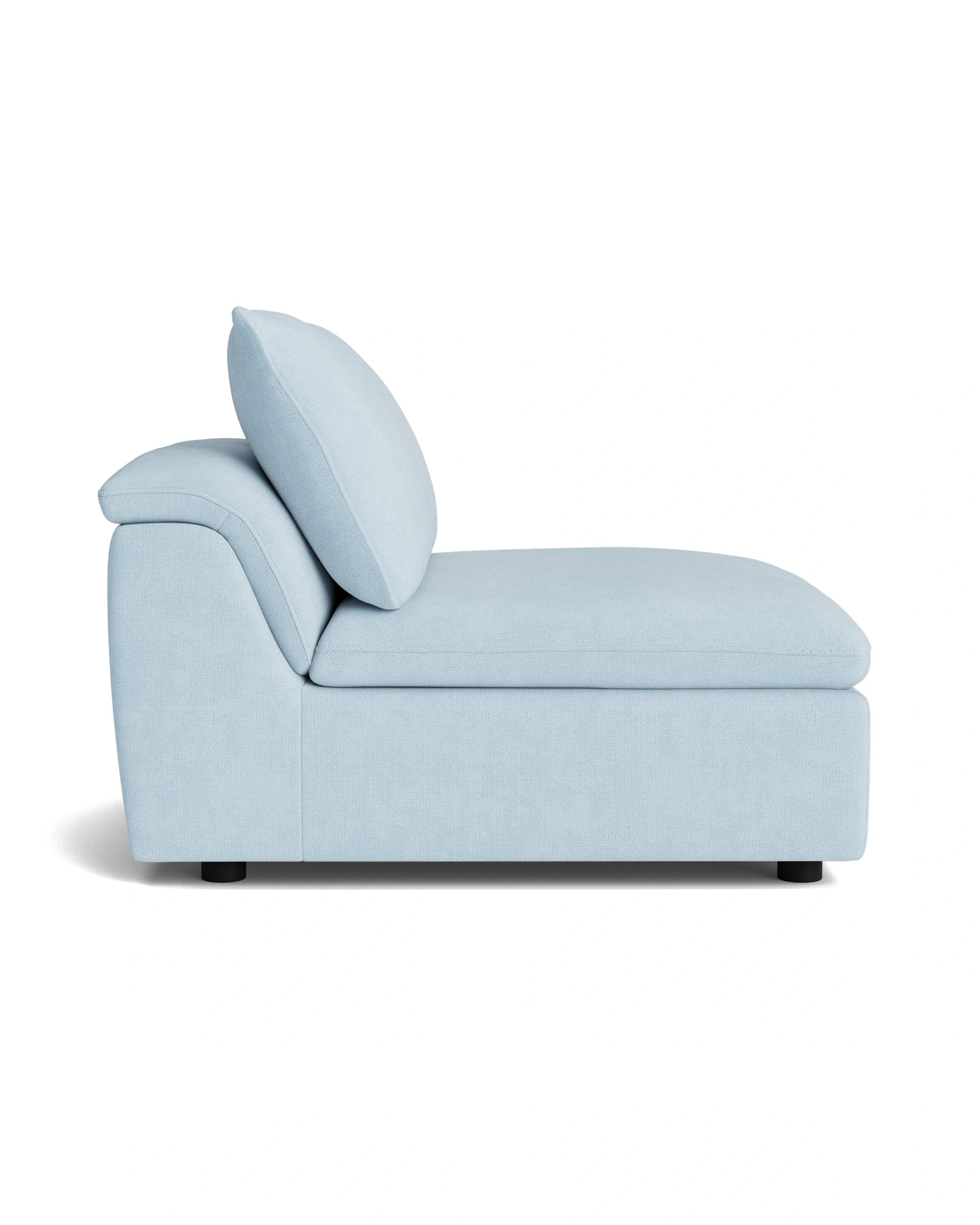 Melt Armless Middle Sofa Module - Fossil Powder Blue