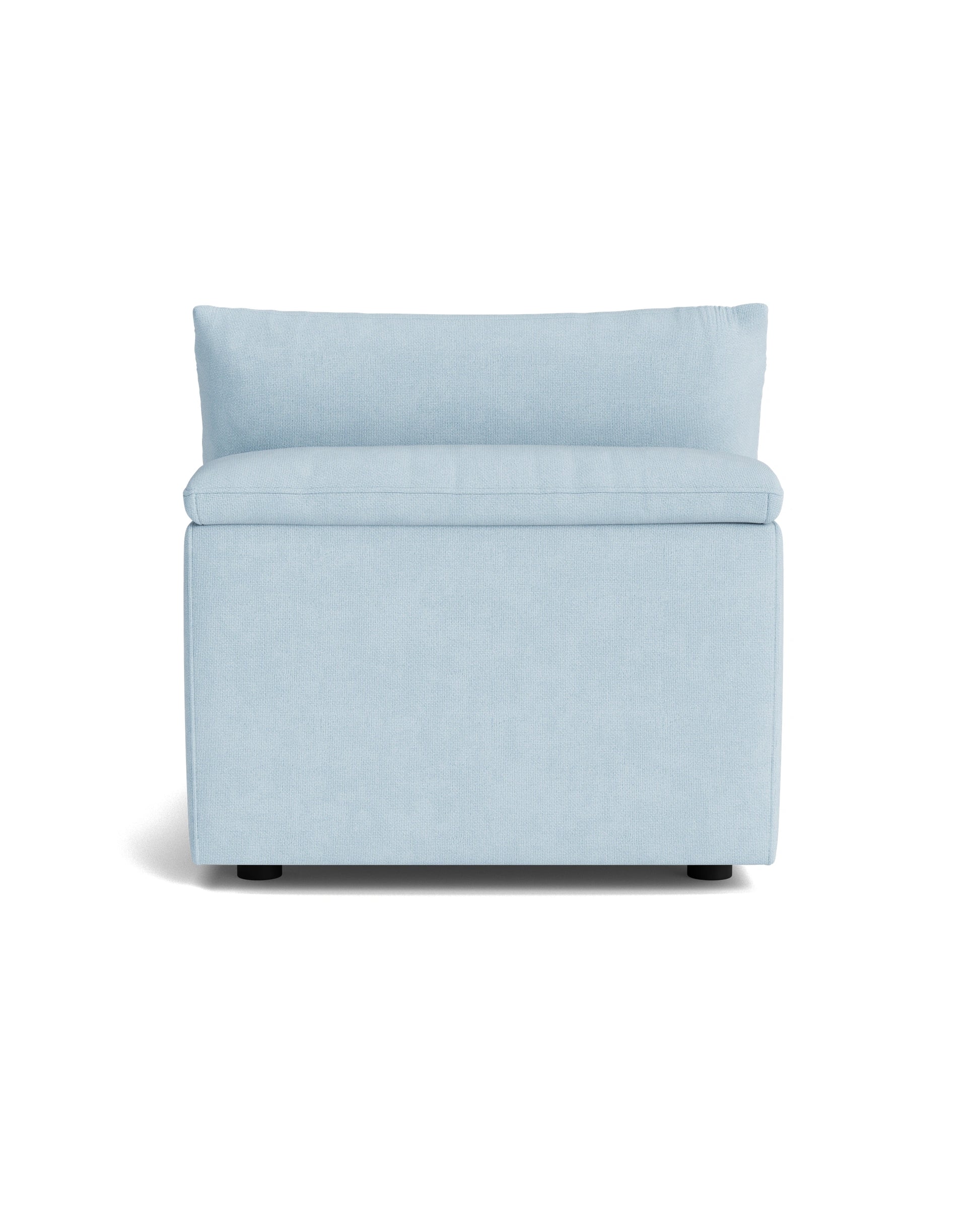 Melt Armless Middle Sofa Module - Fossil Powder Blue