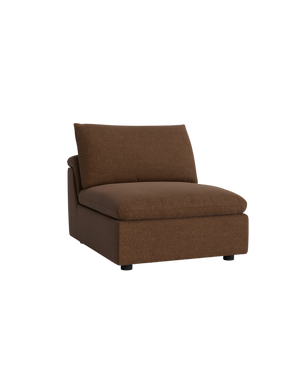 Melt Armless Middle Sofa Module - Fossil Chocolate
