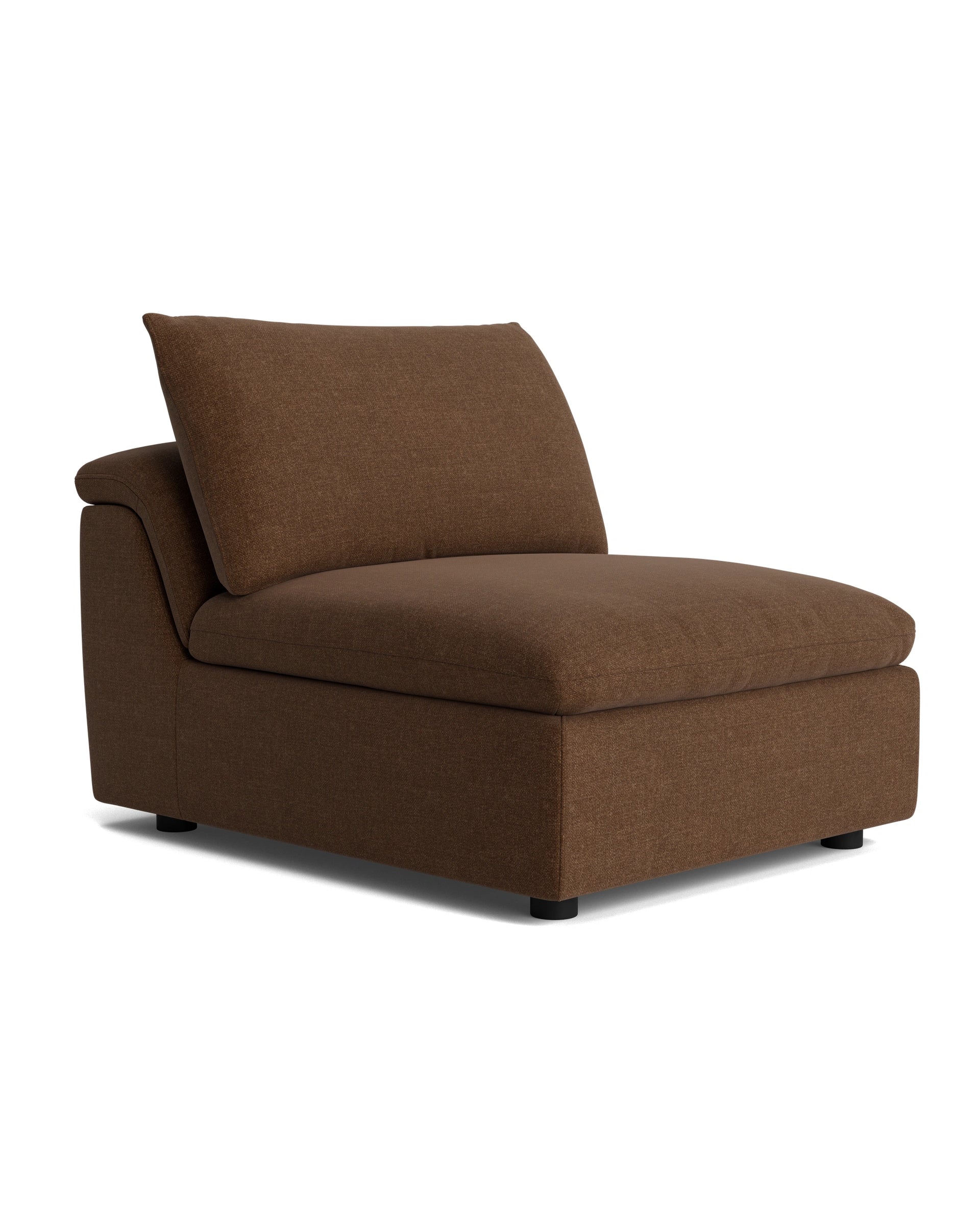 Melt Armless Middle Sofa Module - Fossil Chocolate