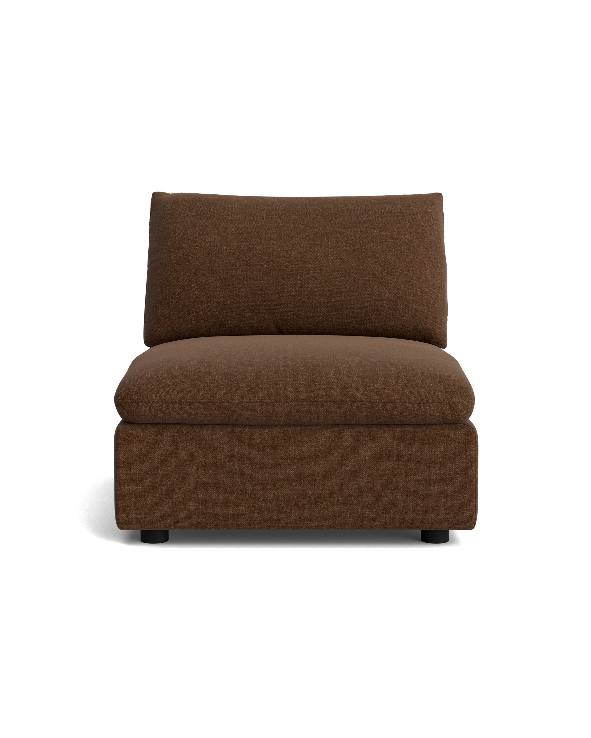 Melt Armless Middle Sofa Module - Fossil Chocolate