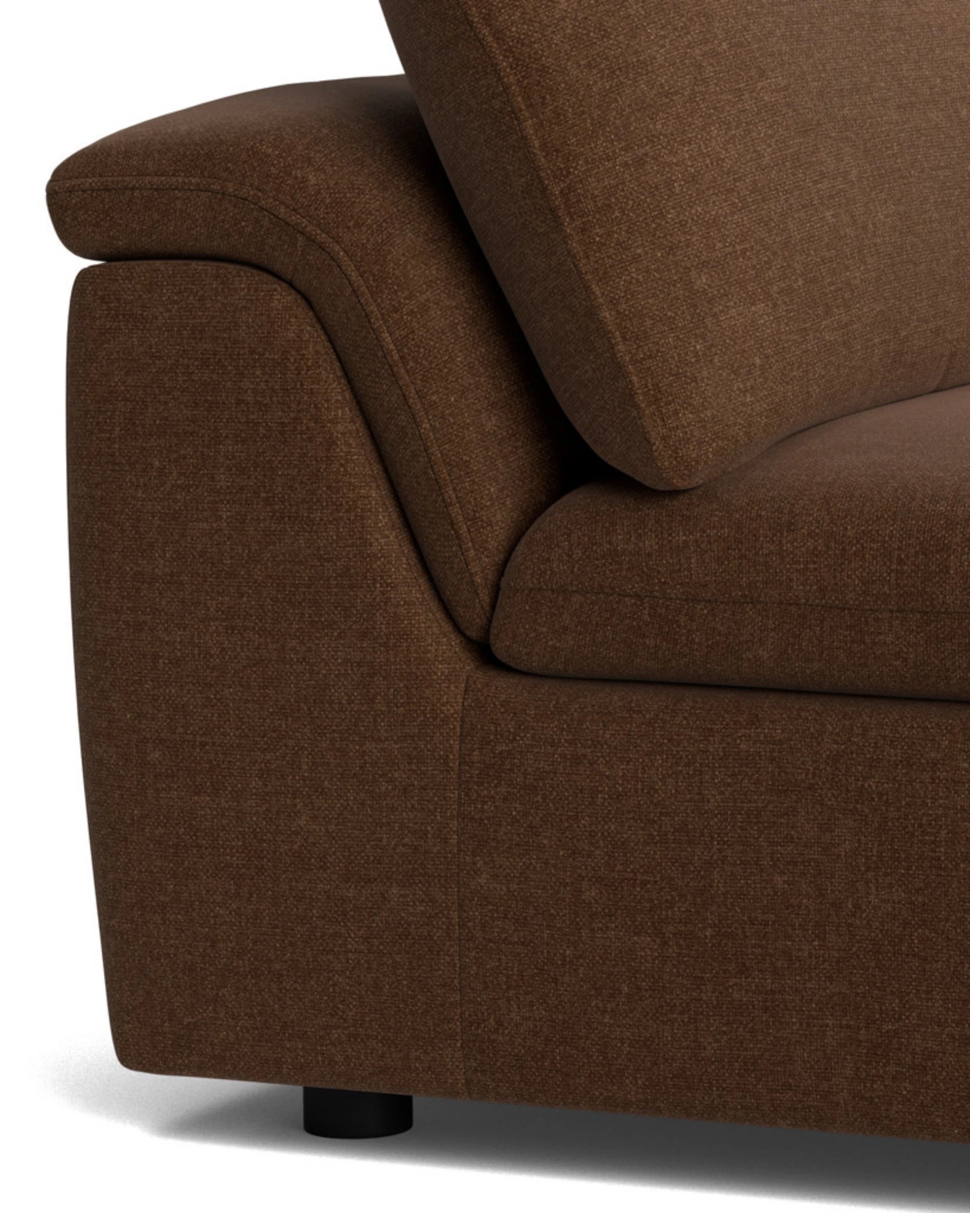 Melt Armless Middle Sofa Module - Fossil Chocolate