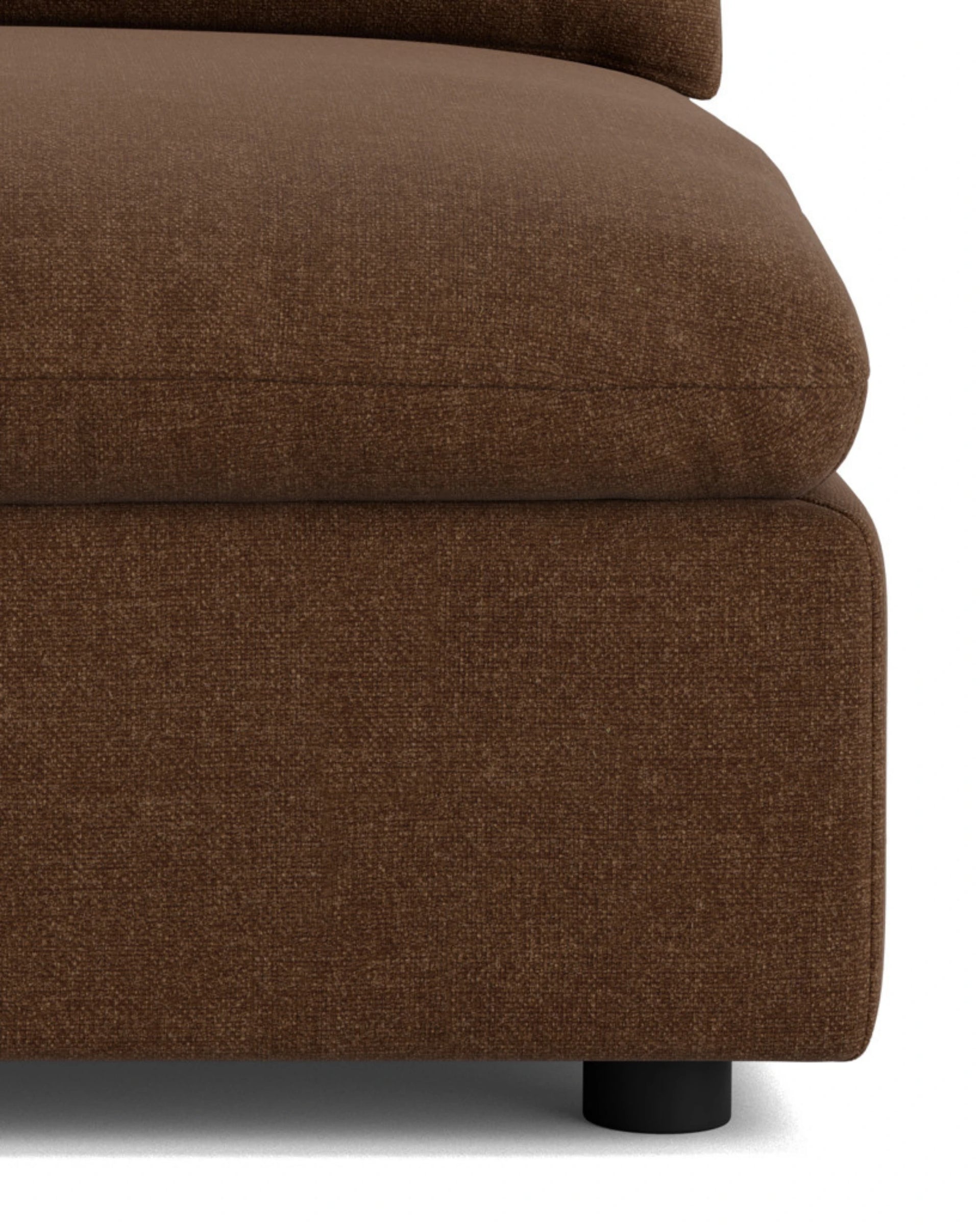Melt Armless Middle Sofa Module - Fossil Chocolate