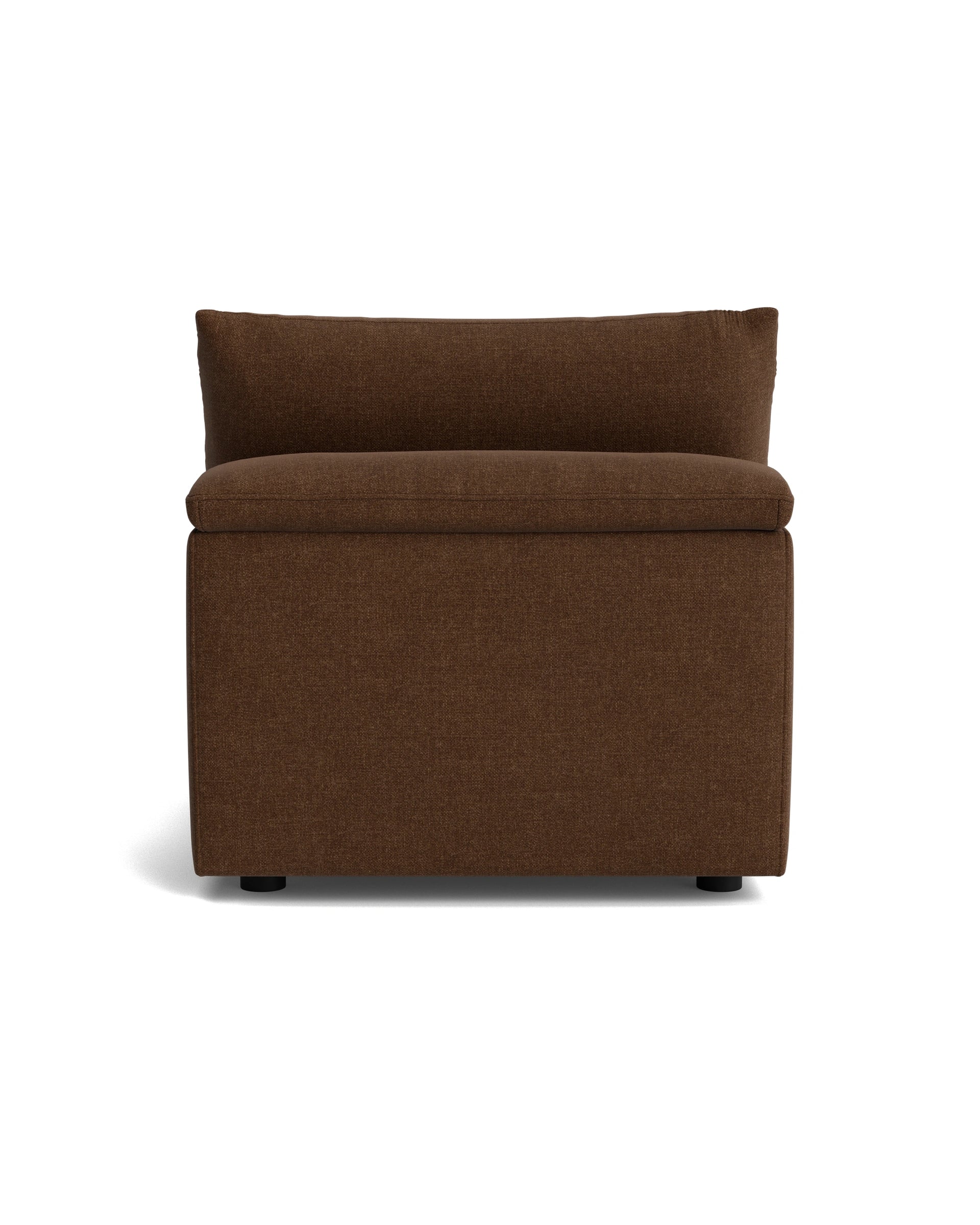 Melt Armless Middle Sofa Module - Fossil Chocolate