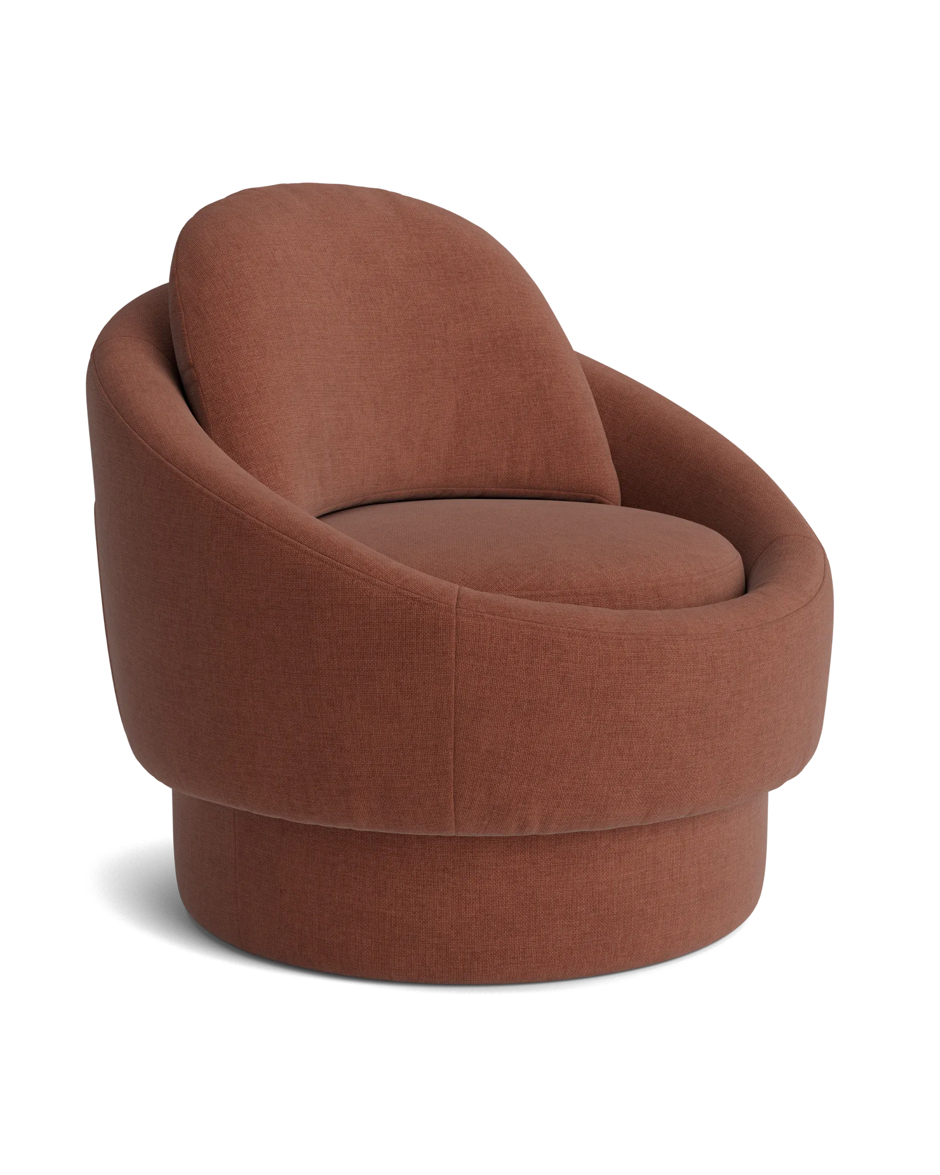 Halo Swivel Armchair - Silas Cherry