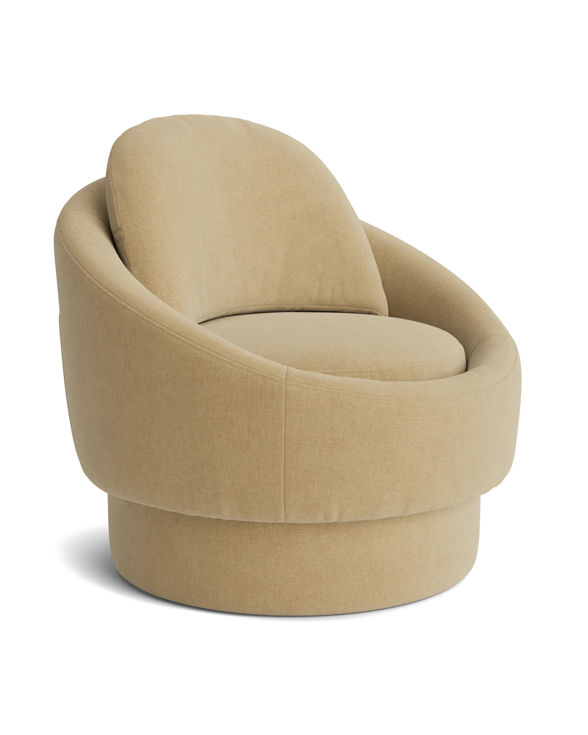 Halo Swivel Armchair - Silas Honey