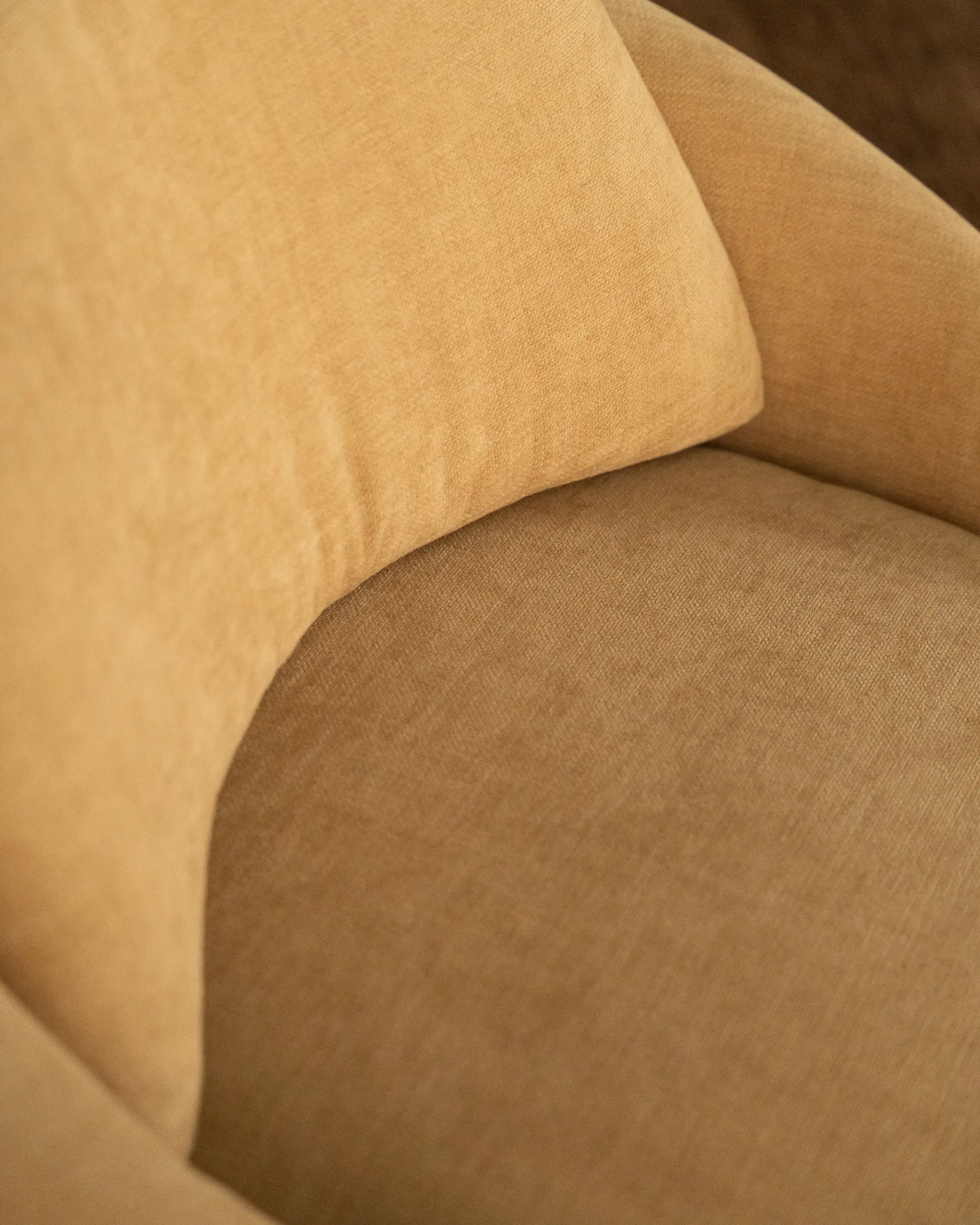 Halo Swivel Armchair - Silas Honey