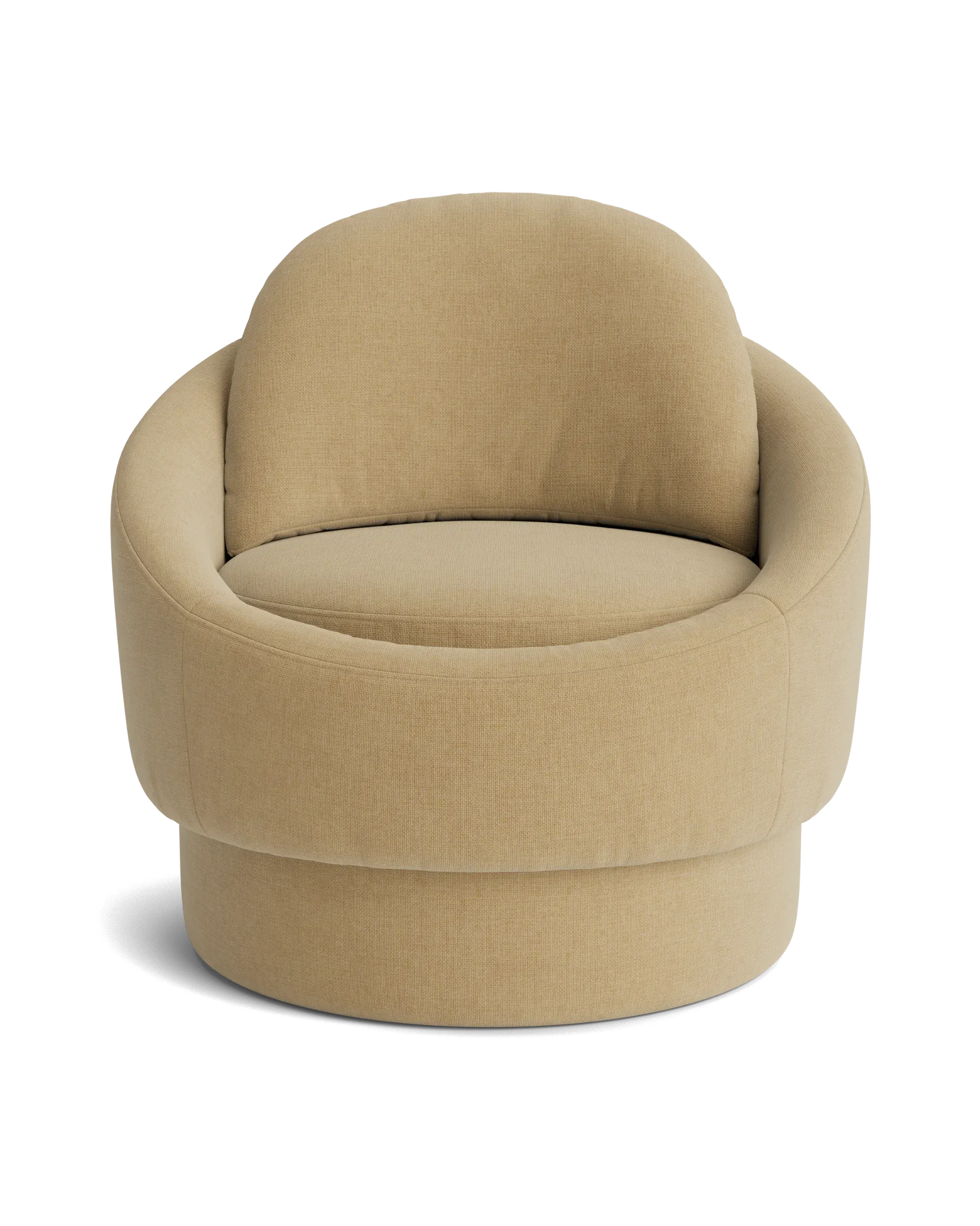 Halo Swivel Armchair - Silas Honey