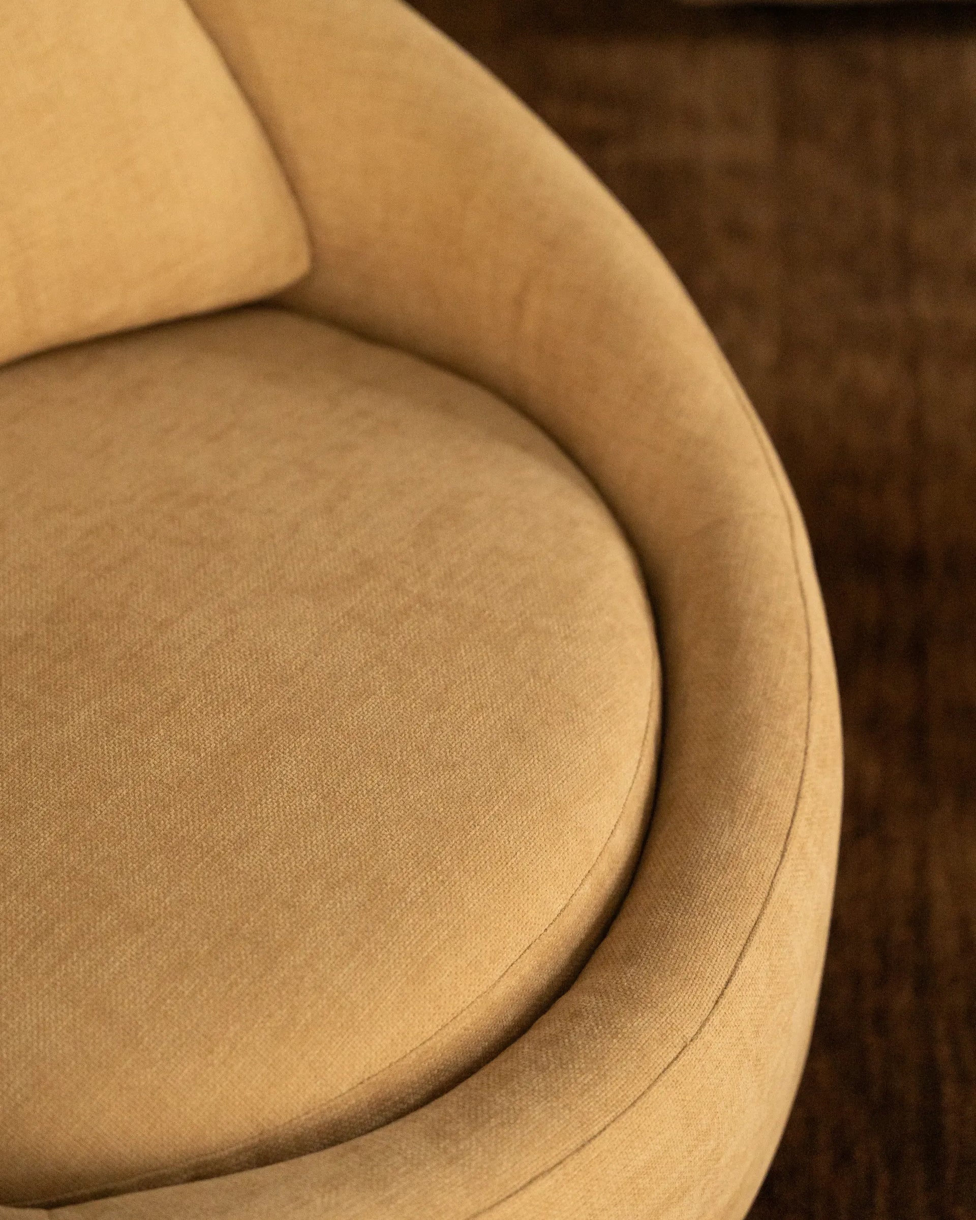 Halo Swivel Armchair - Silas Honey
