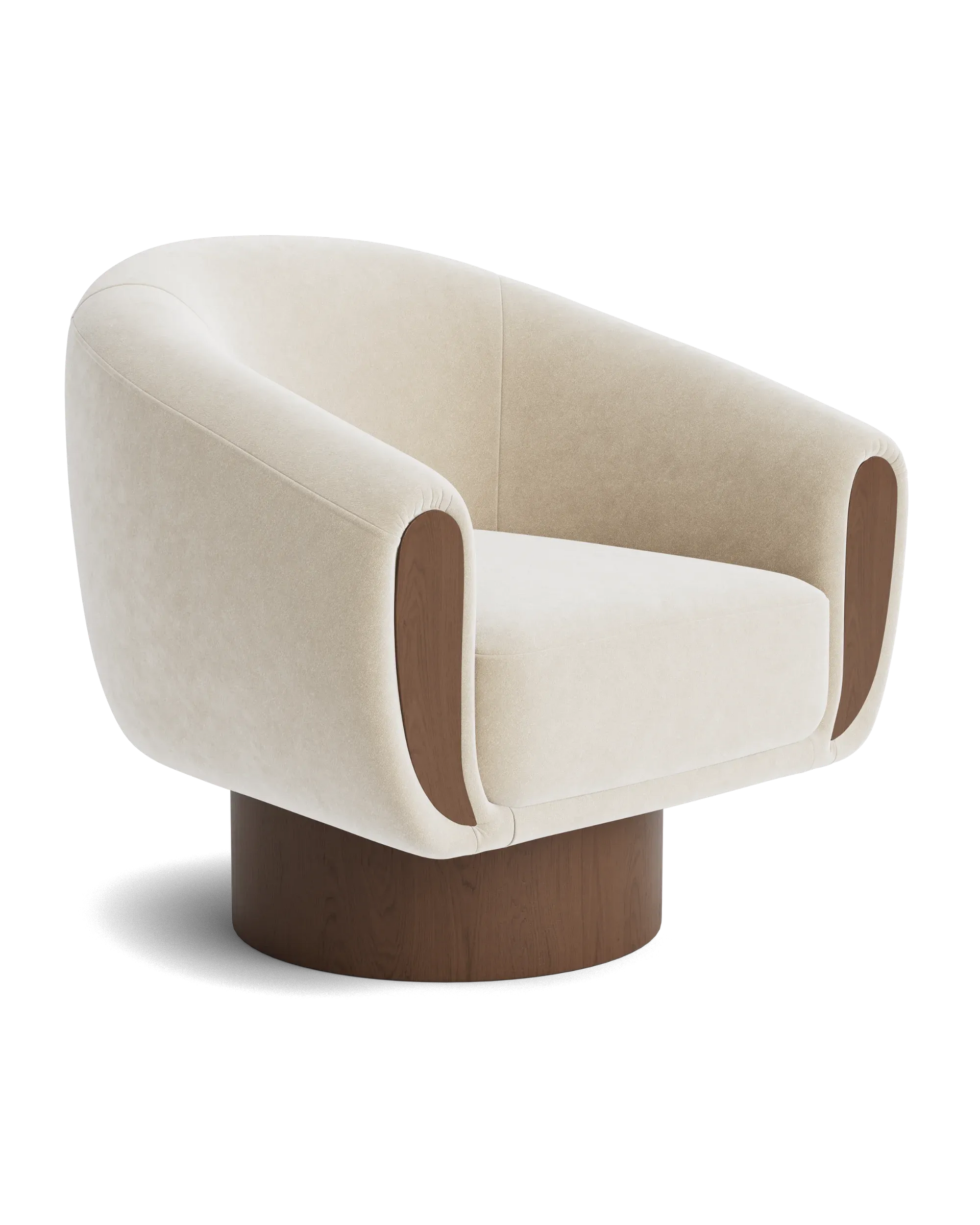 Draper Swivel Armchair - Eden Ecru