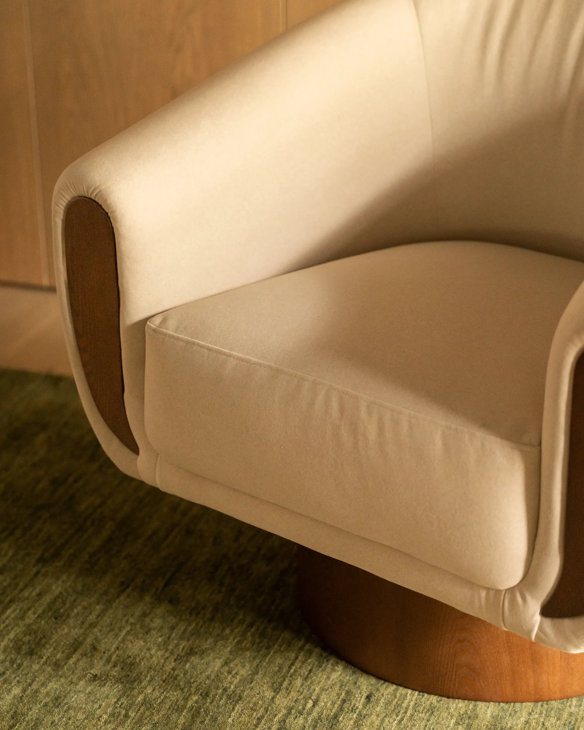 Draper Swivel Armchair - Eden Ecru