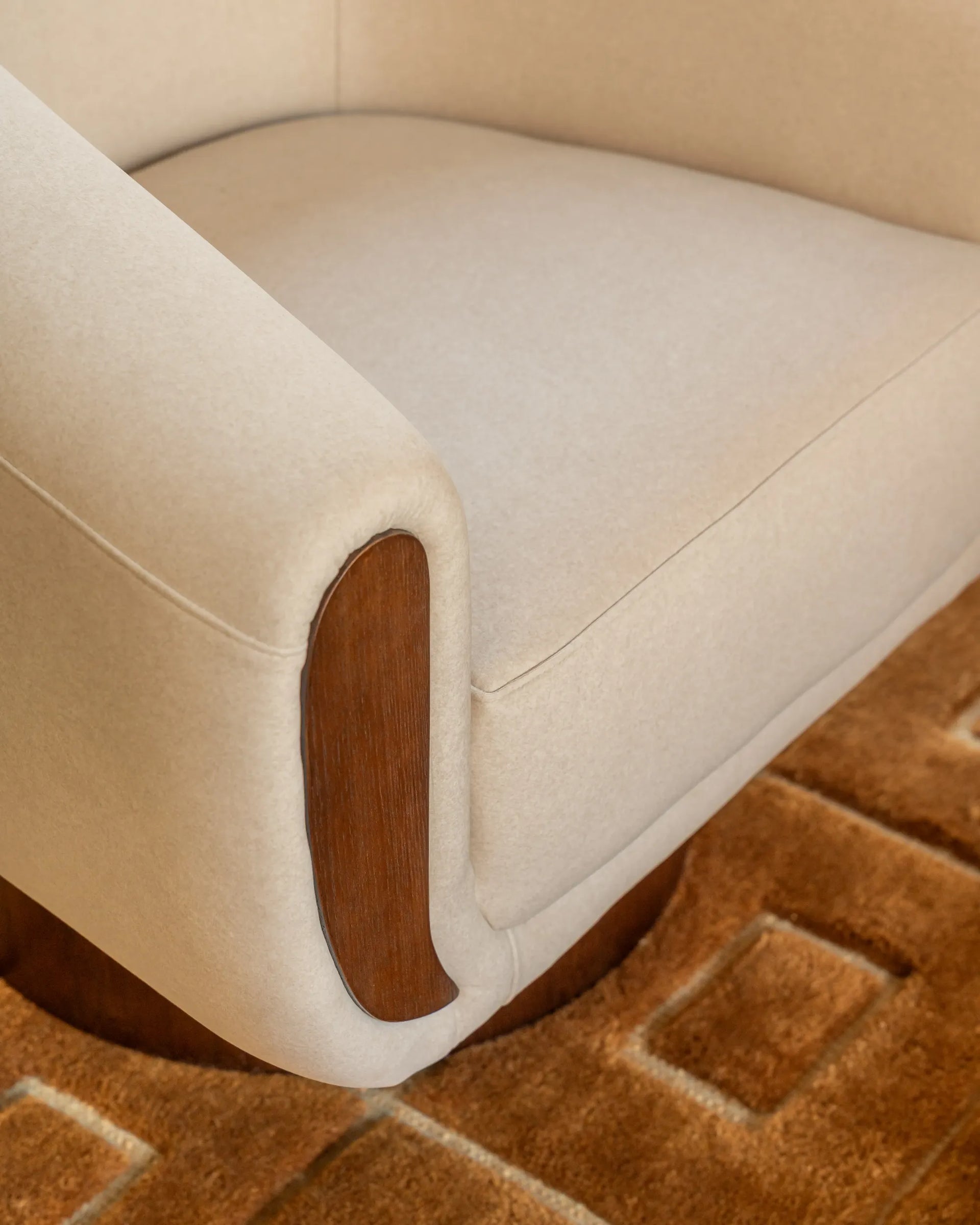 Draper Swivel Armchair - Eden Ecru