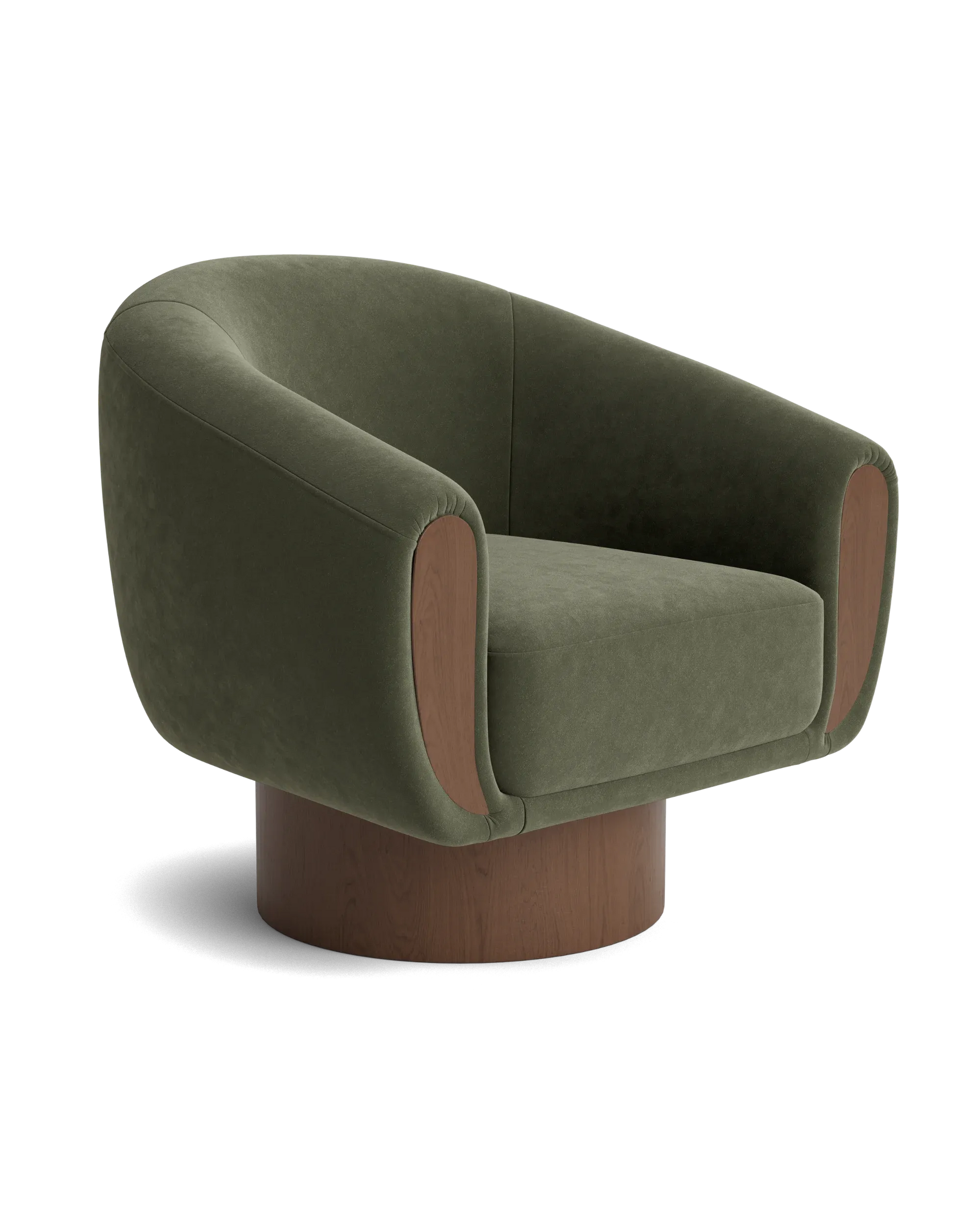 Draper Swivel Armchair - Eden Leaf