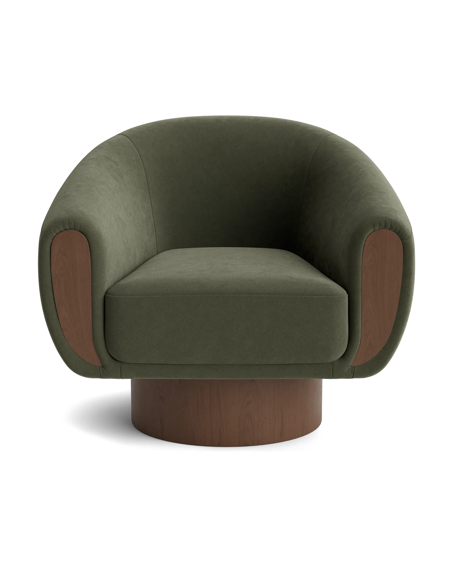 Draper Swivel Armchair - Eden Leaf