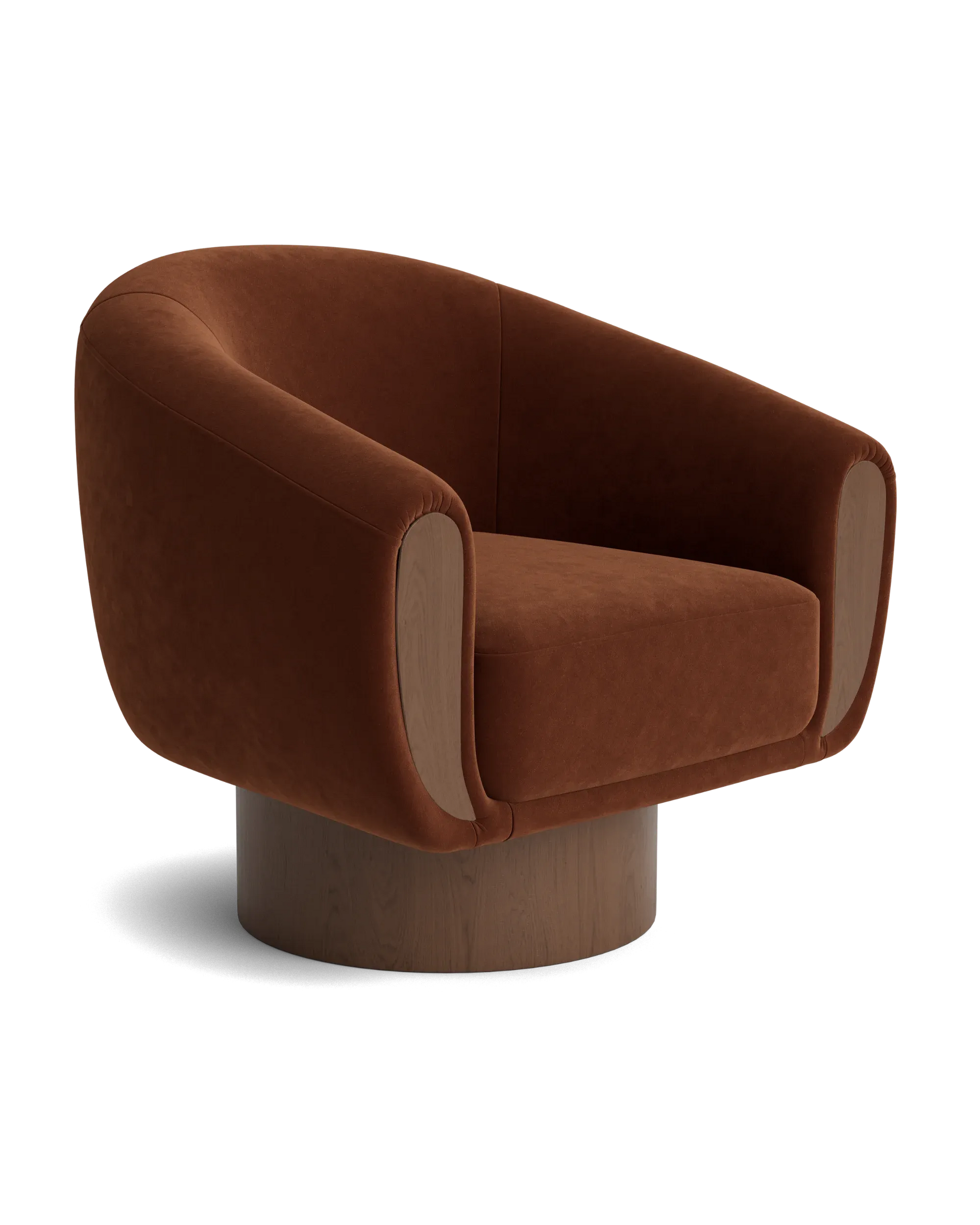 Draper Swivel Armchair - Eden Brick