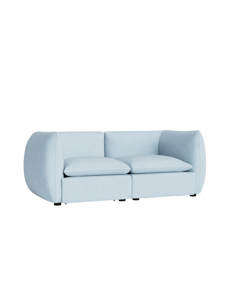 Muro 3 Seater Sofa - Fossil Powder Blue