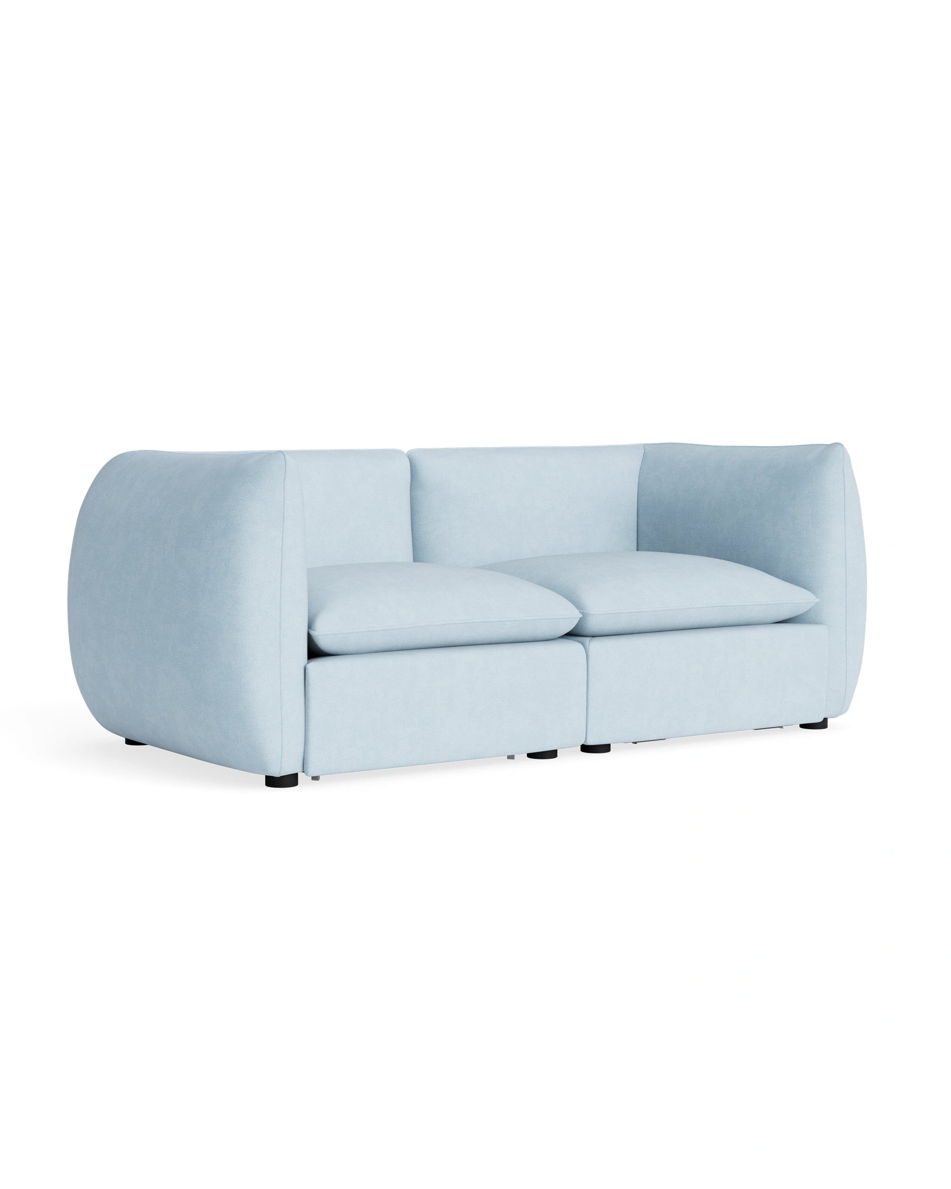 Muro 3 Seater Sofa - Fossil Powder Blue