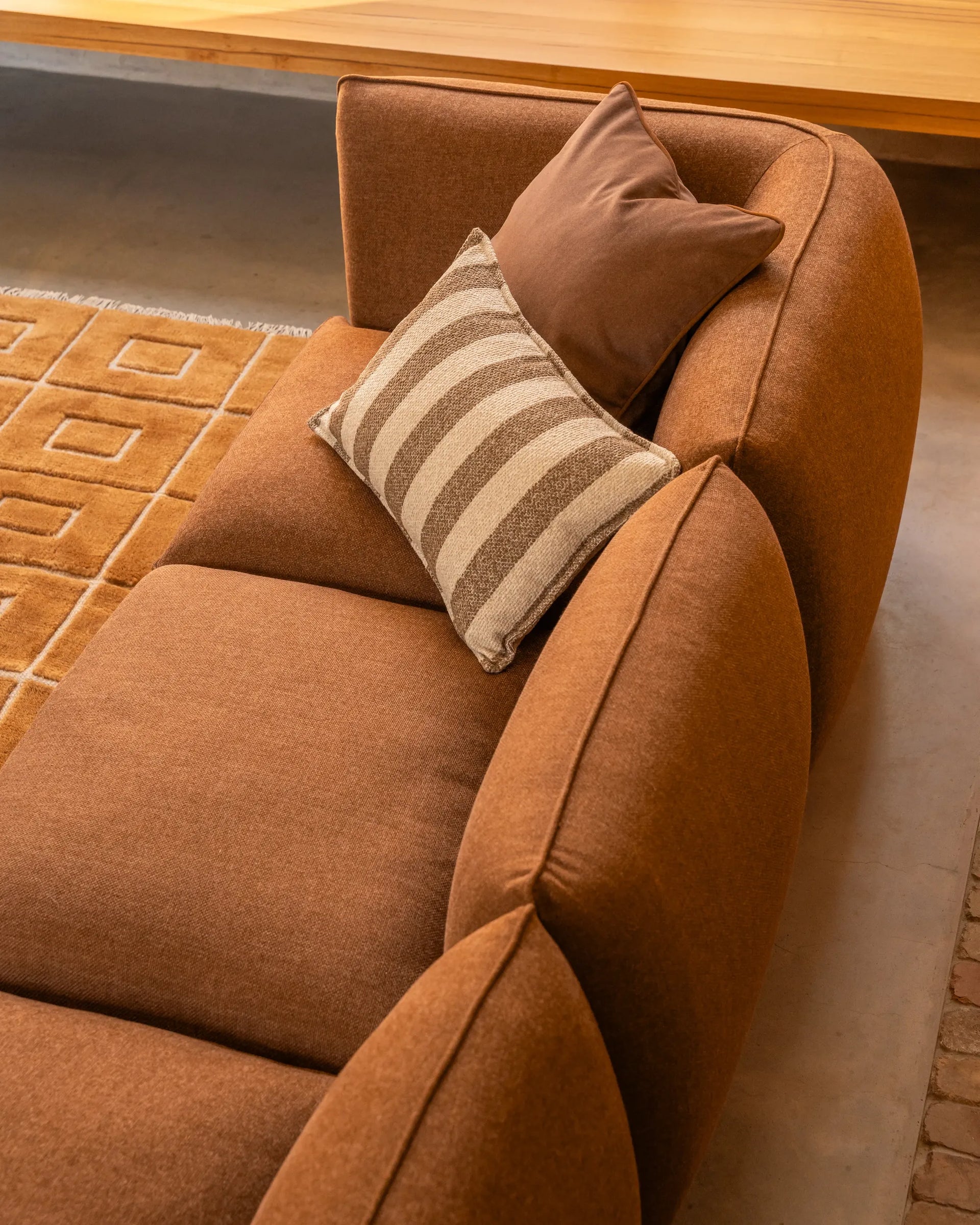 Muro 3 Seater Sofa - Fossil Chocolate