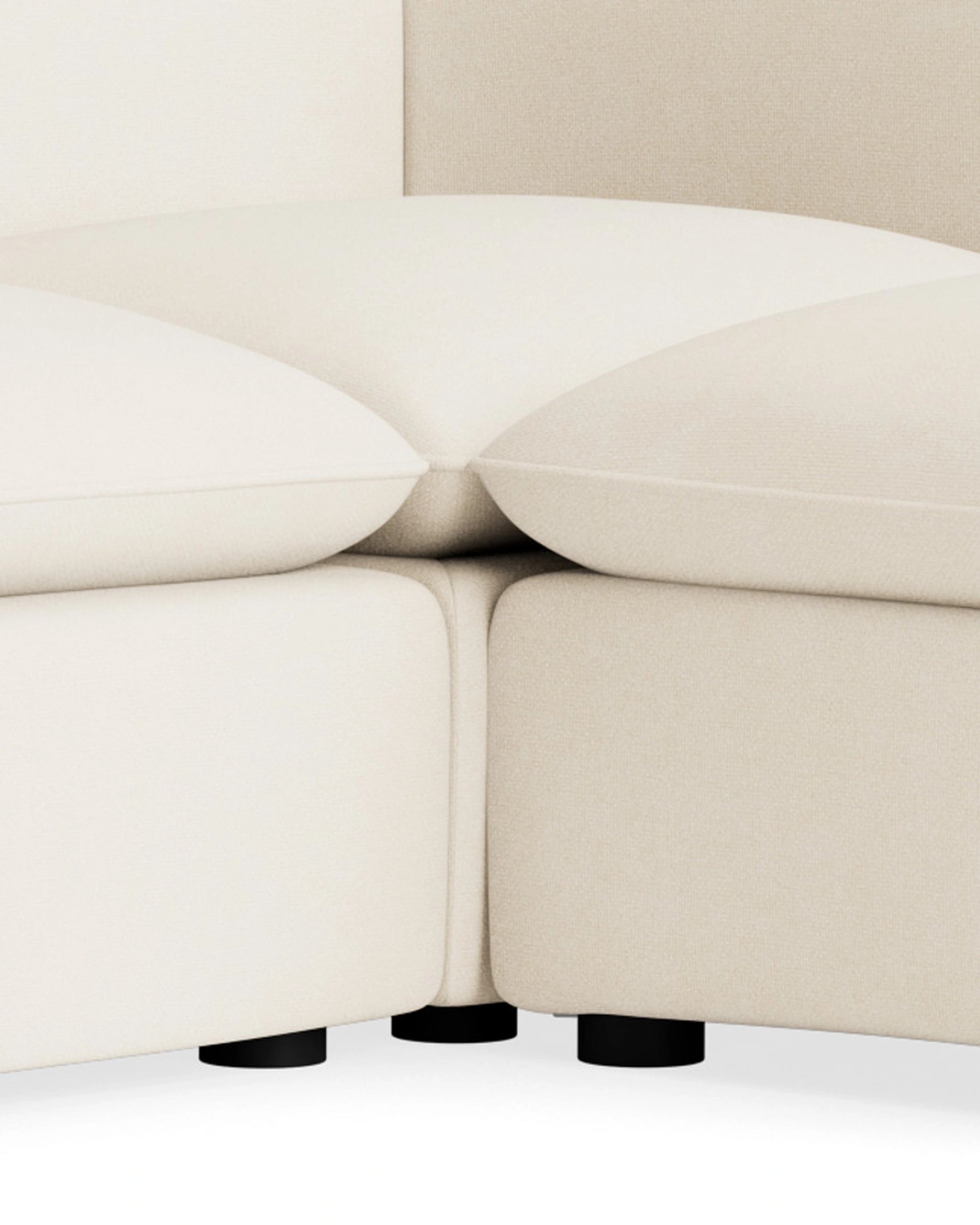 Muro 4 Seater Chaise Sofa - Fossil Vanilla