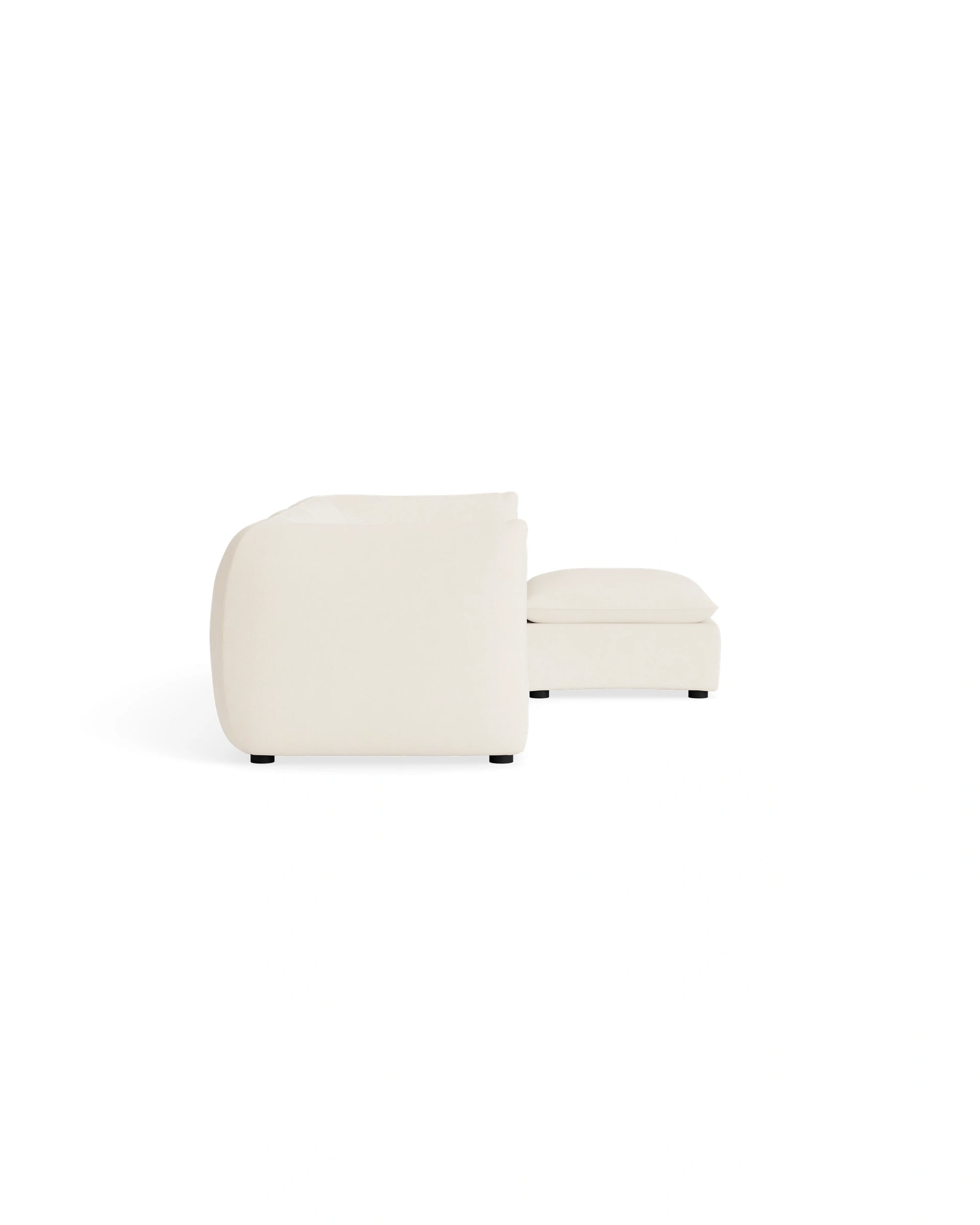 Muro 4 Seater Chaise Sofa - Fossil Vanilla