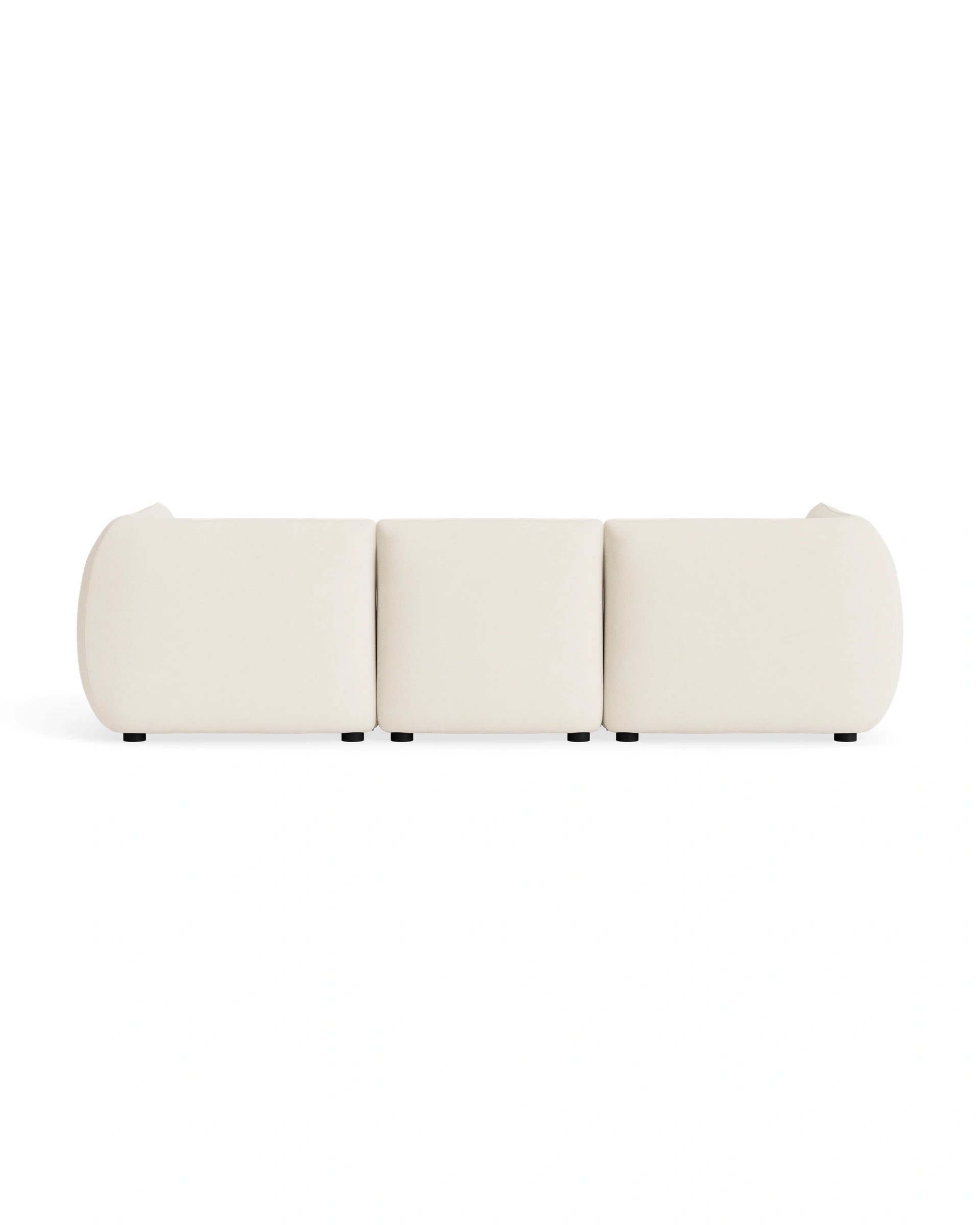Muro 4 Seater Chaise Sofa - Fossil Vanilla