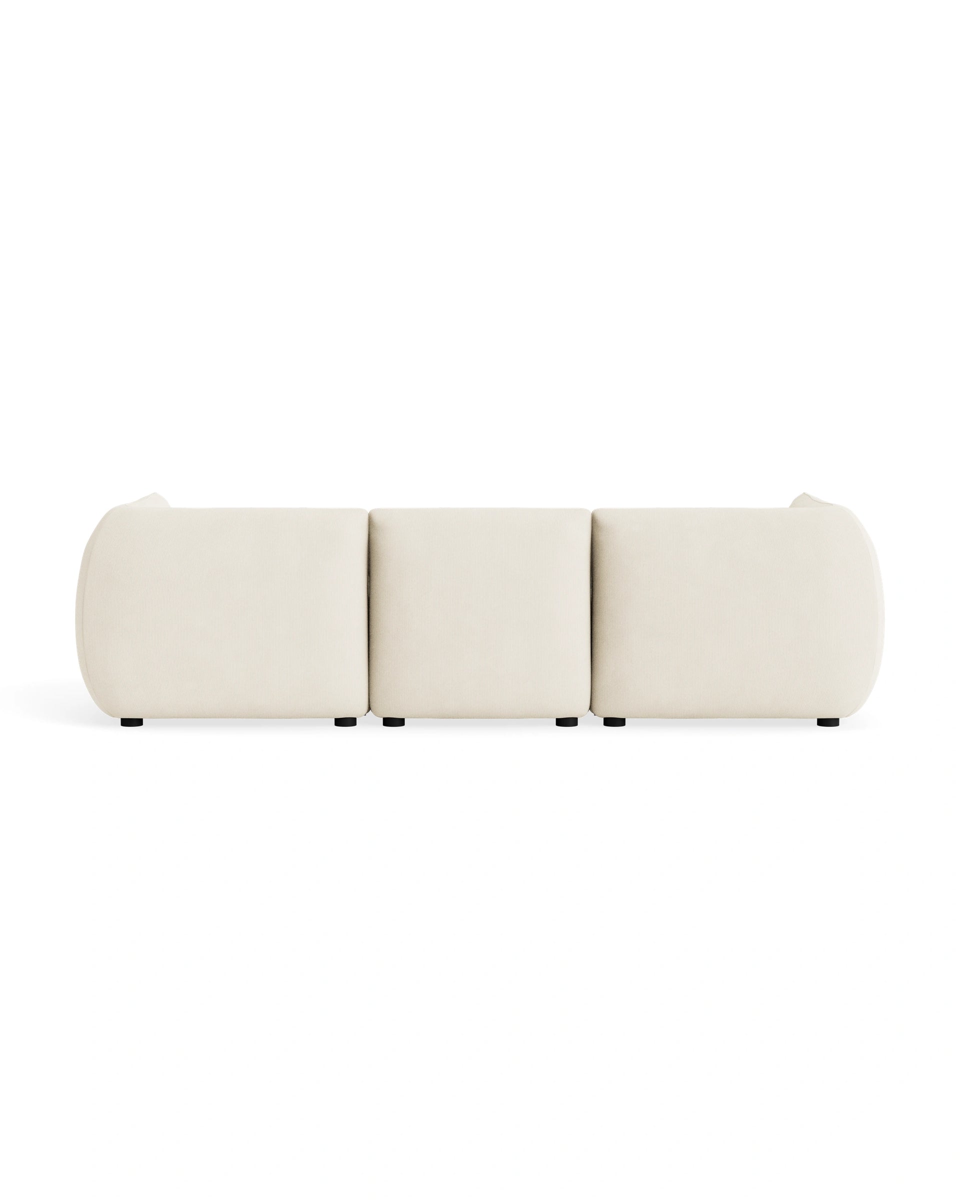Muro 4 Seater Chaise Sofa - Corduroy Off White
