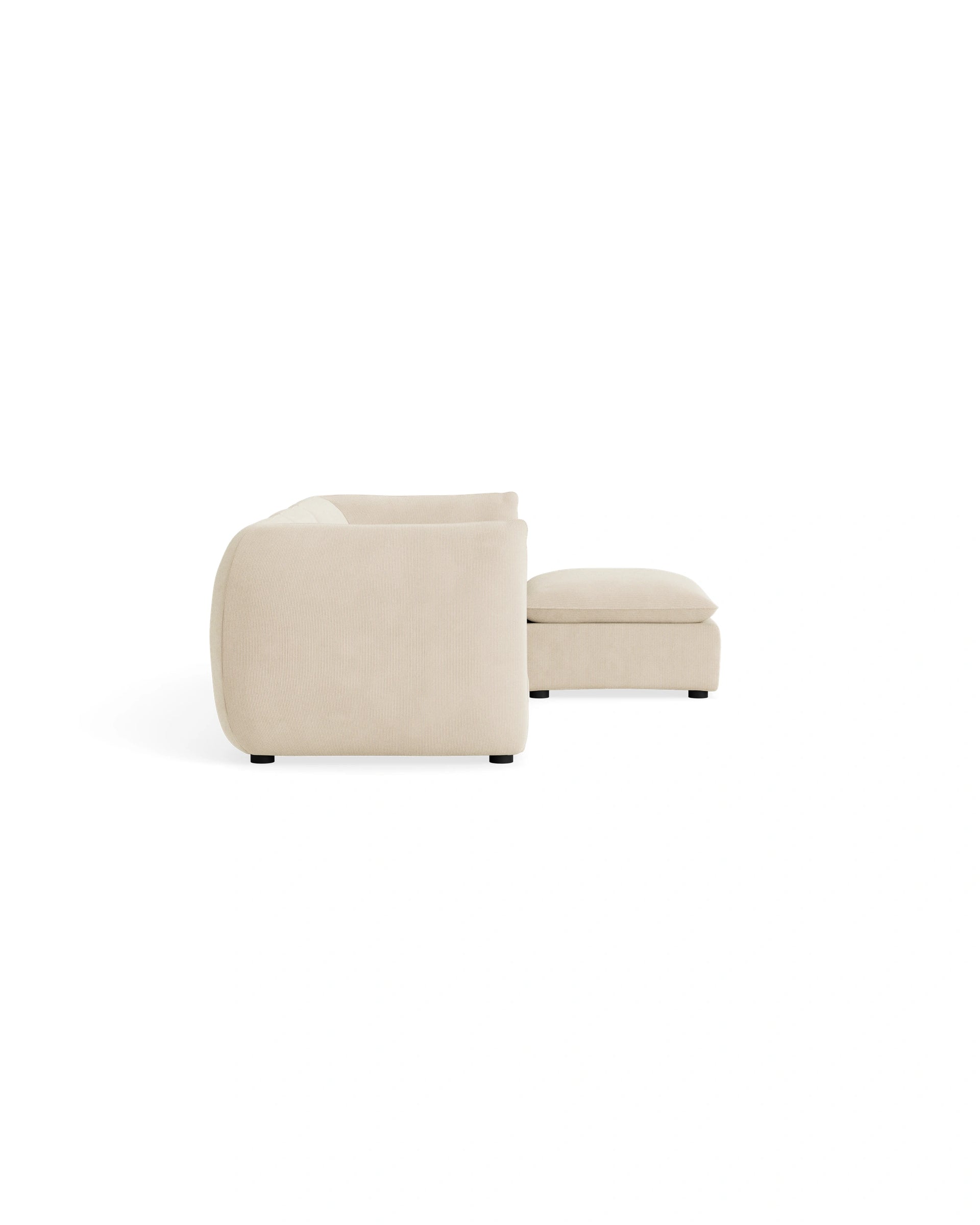 Muro 4 Seater Chaise Sofa - Corduroy Mist