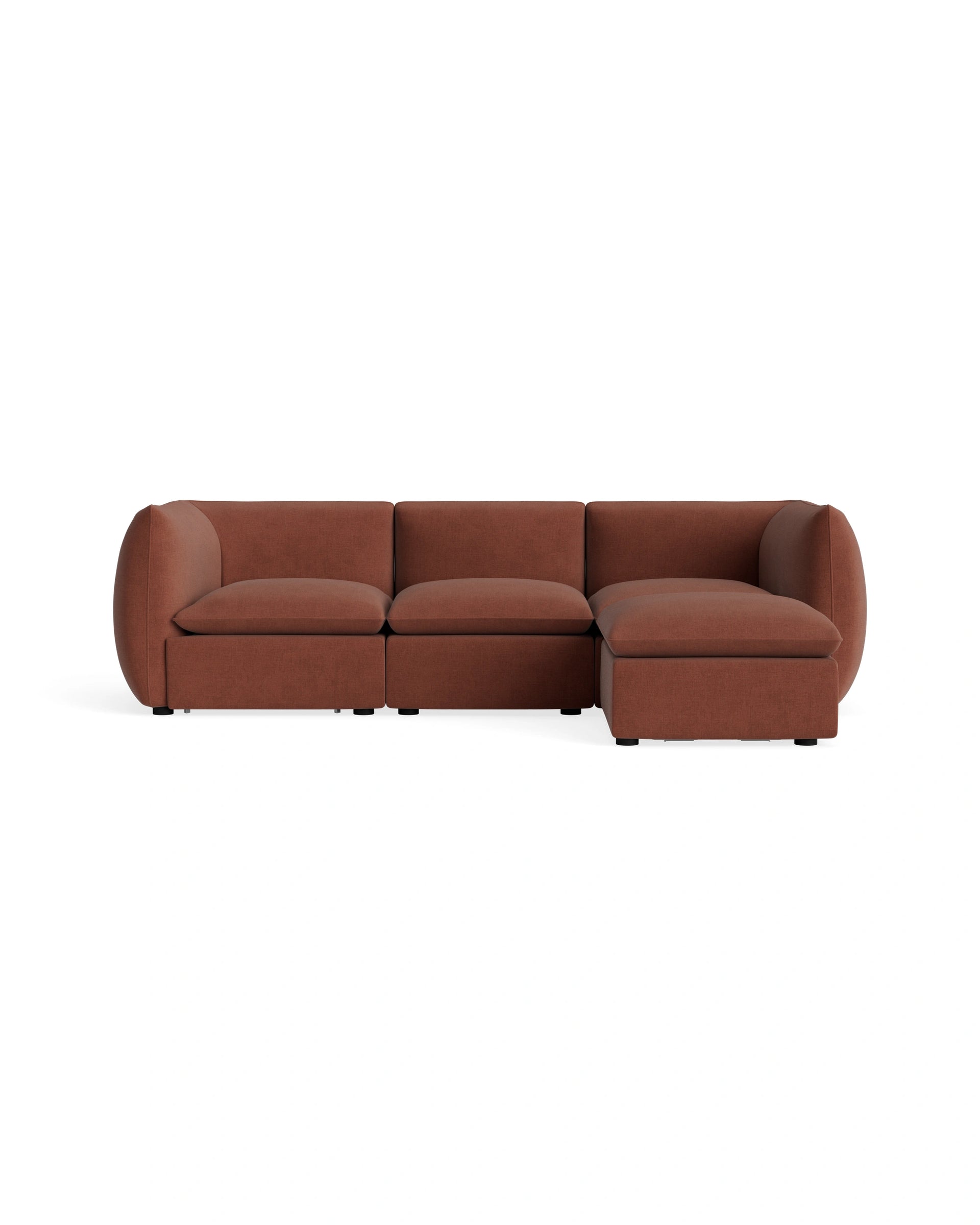 Muro 4 Seater Chaise Sofa - Silas Cherry