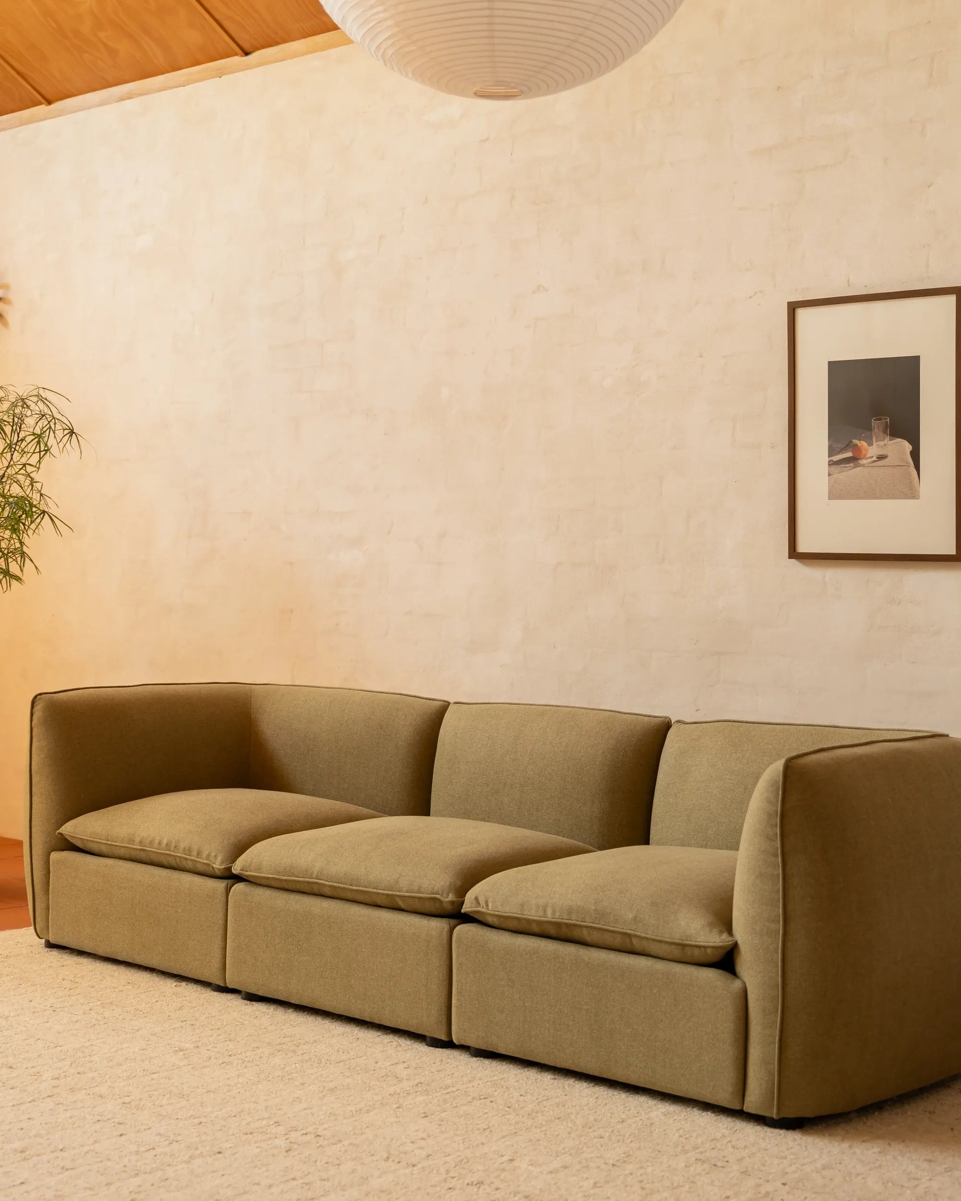 Muro 4 Seater Sofa - Fossil Eucalyptus