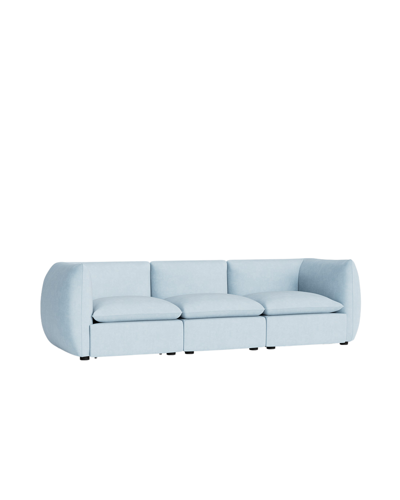 Muro 4 Seater Sofa - Fossil Powder Blue