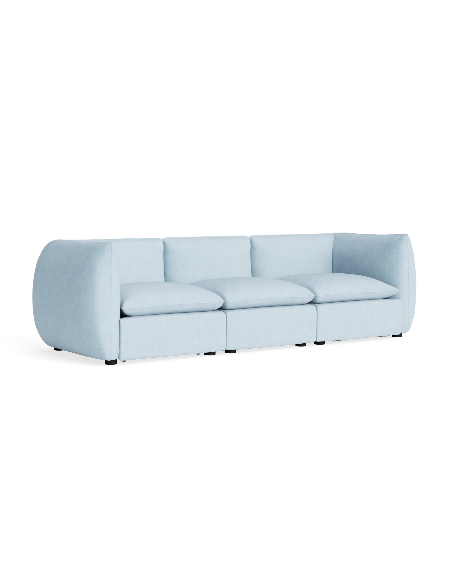 Muro 4 Seater Sofa - Fossil Powder Blue