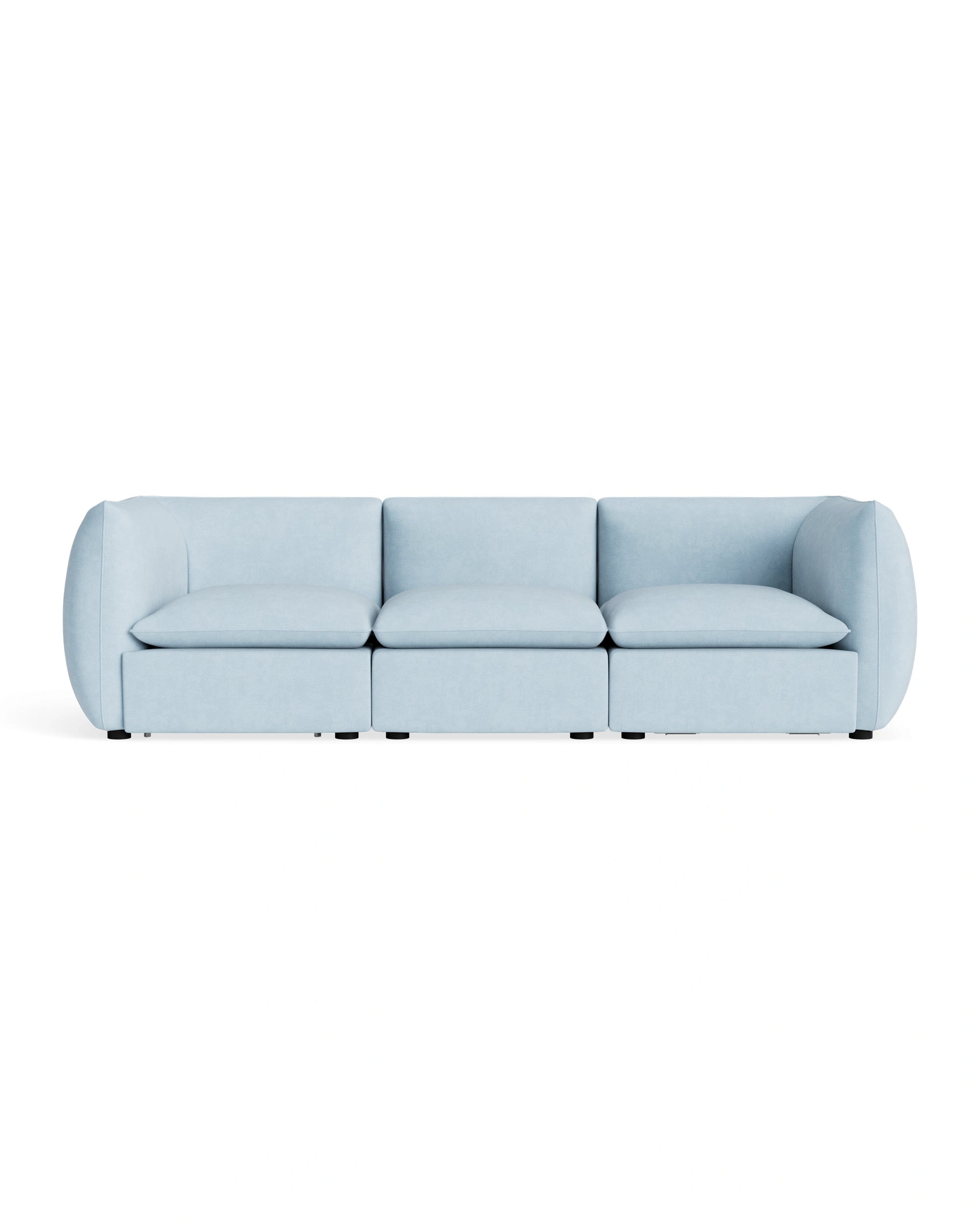 Muro 4 Seater Sofa - Fossil Powder Blue