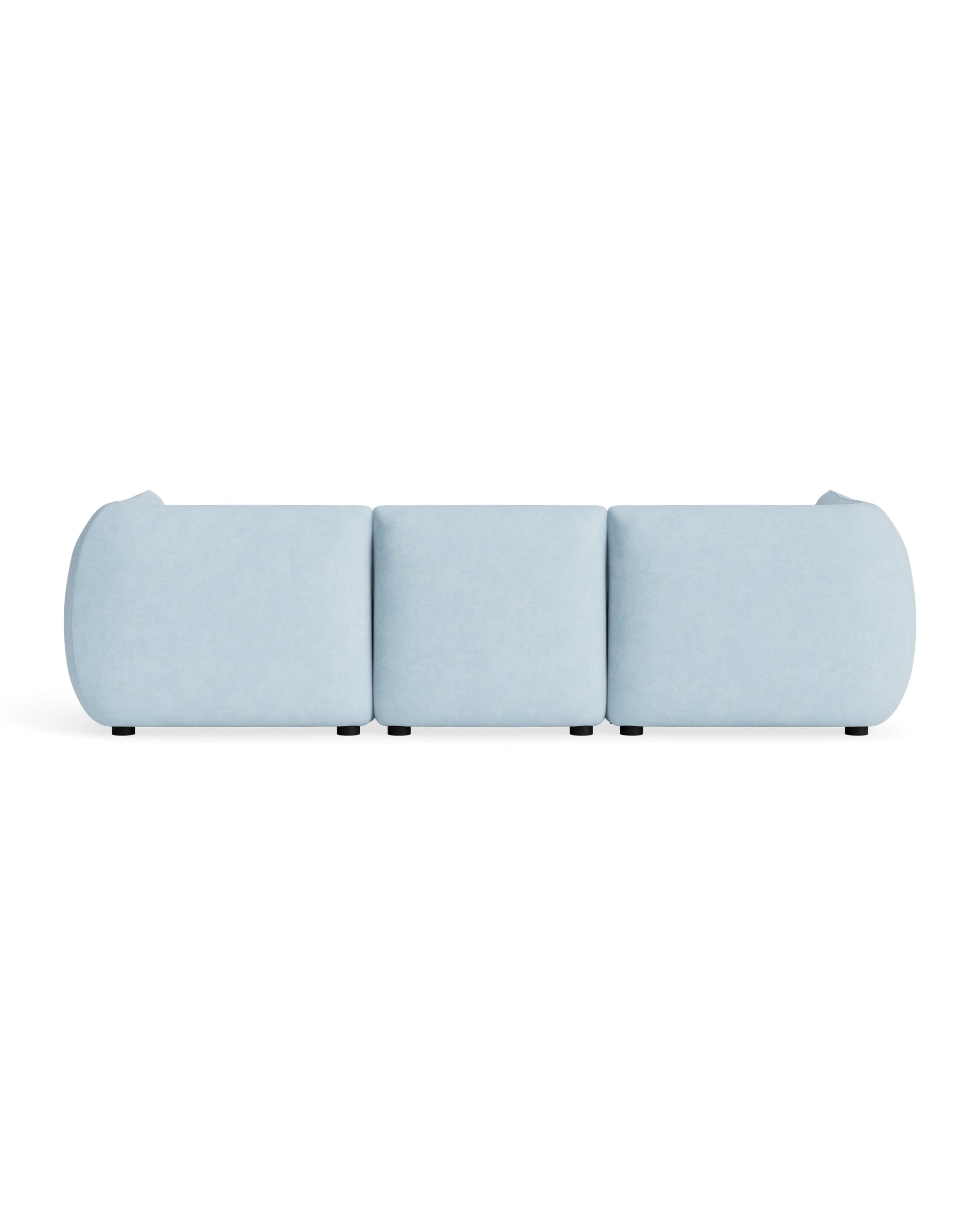 Muro 4 Seater Sofa - Fossil Powder Blue