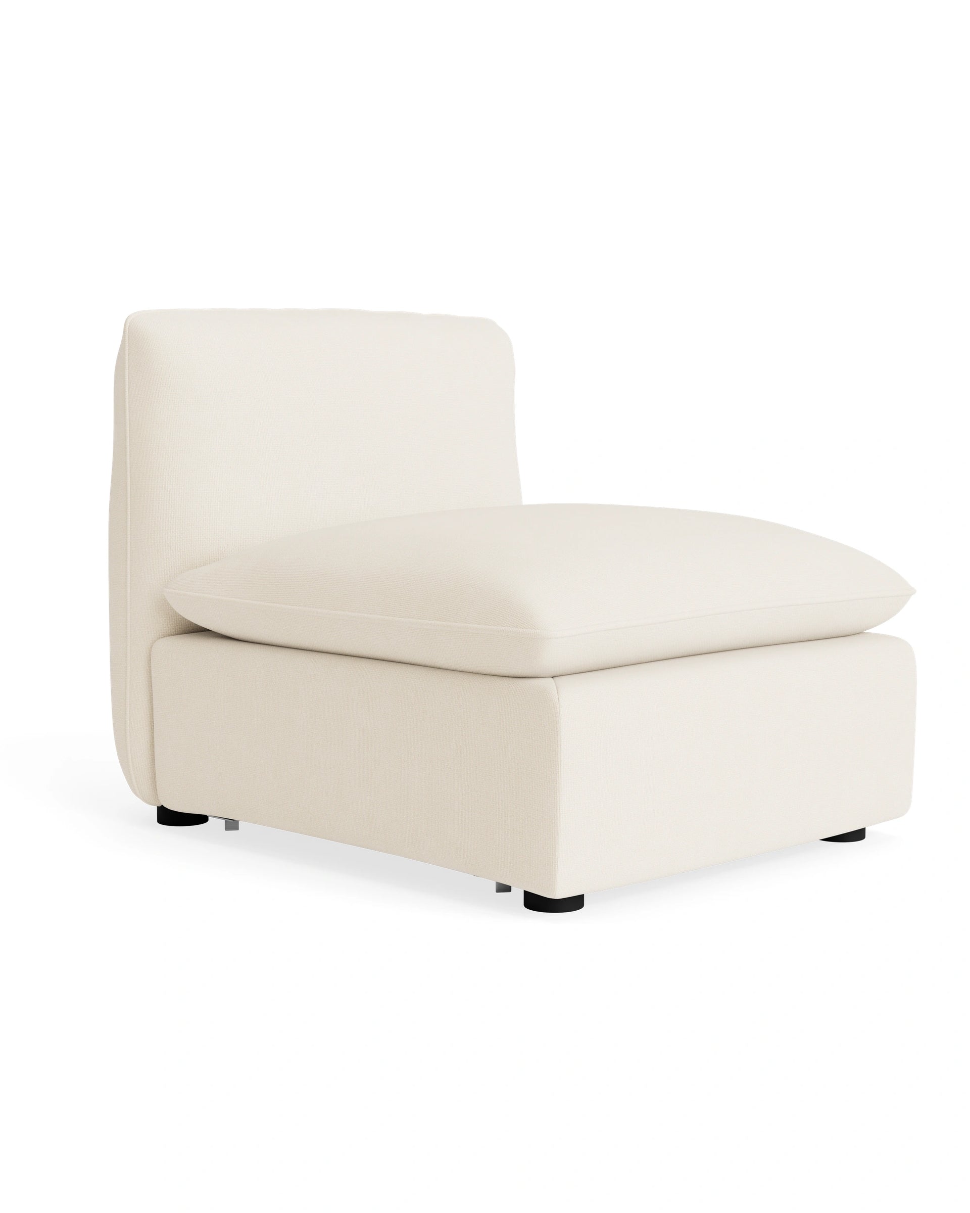 Muro Armless Middle Sofa Module - Fossil Vanilla